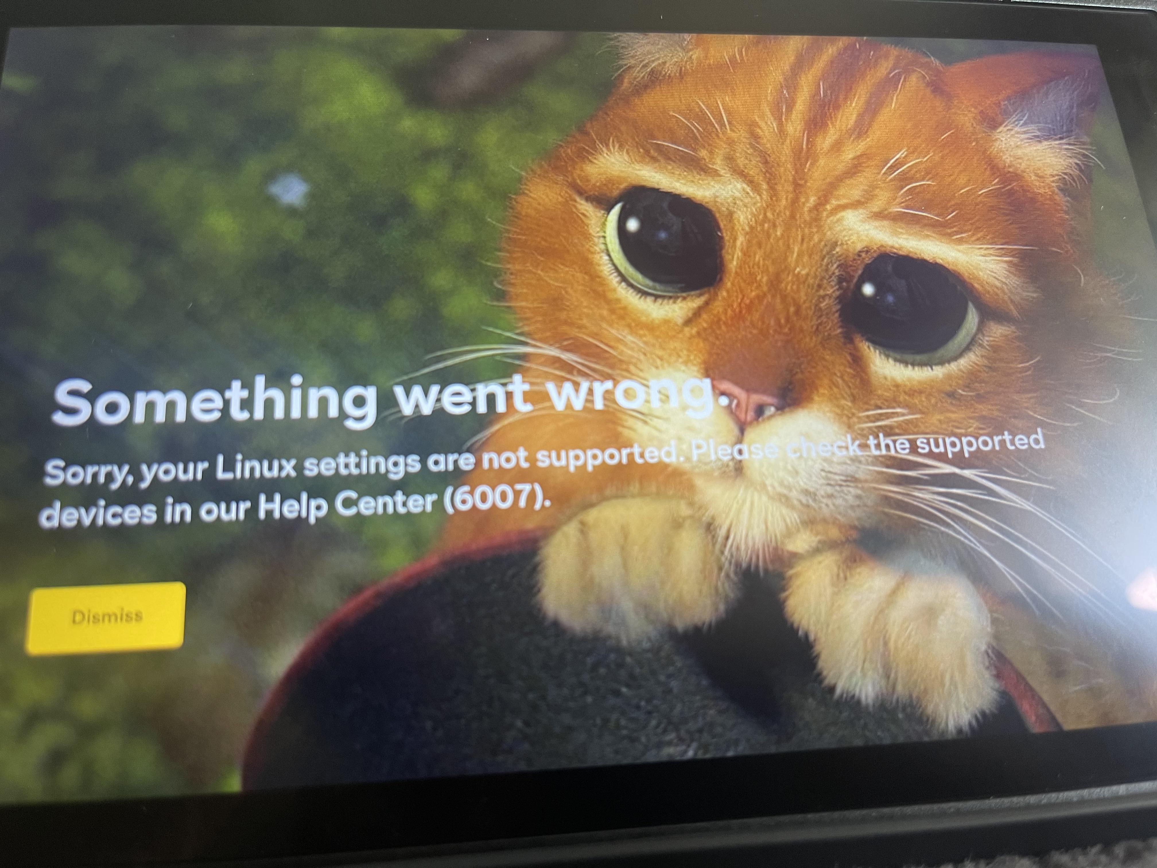 Getting this error message when trying to watch something on Peacock