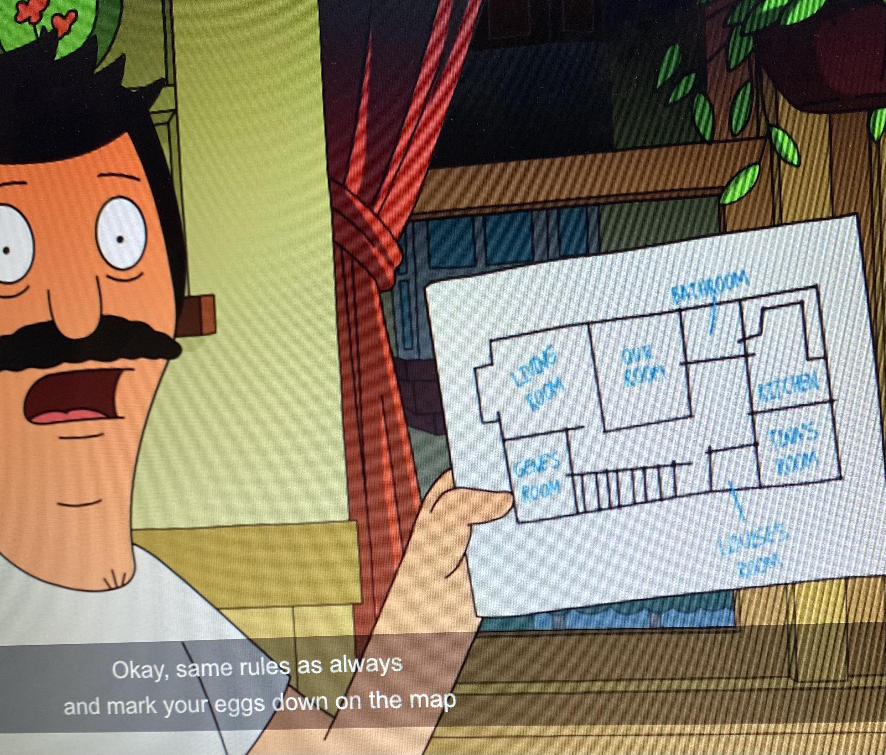 Upstairs floorplan for anyone wanting to recreate the Belcher residence