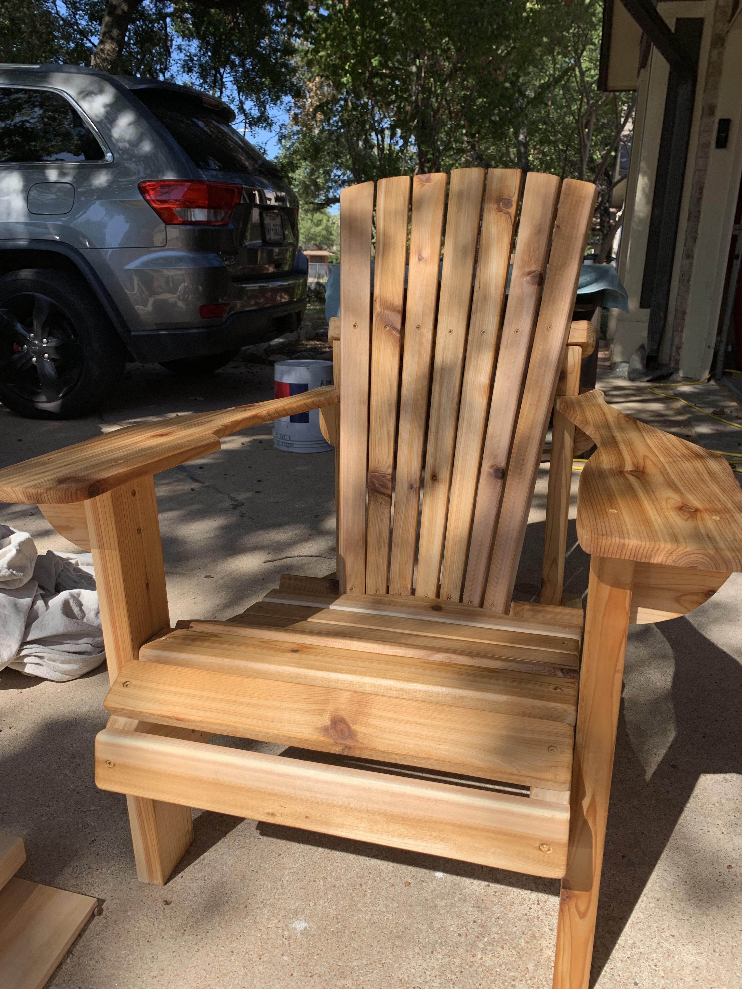 Cedar Adirondack Chair with Tung oil. Should I add a poly to seal for