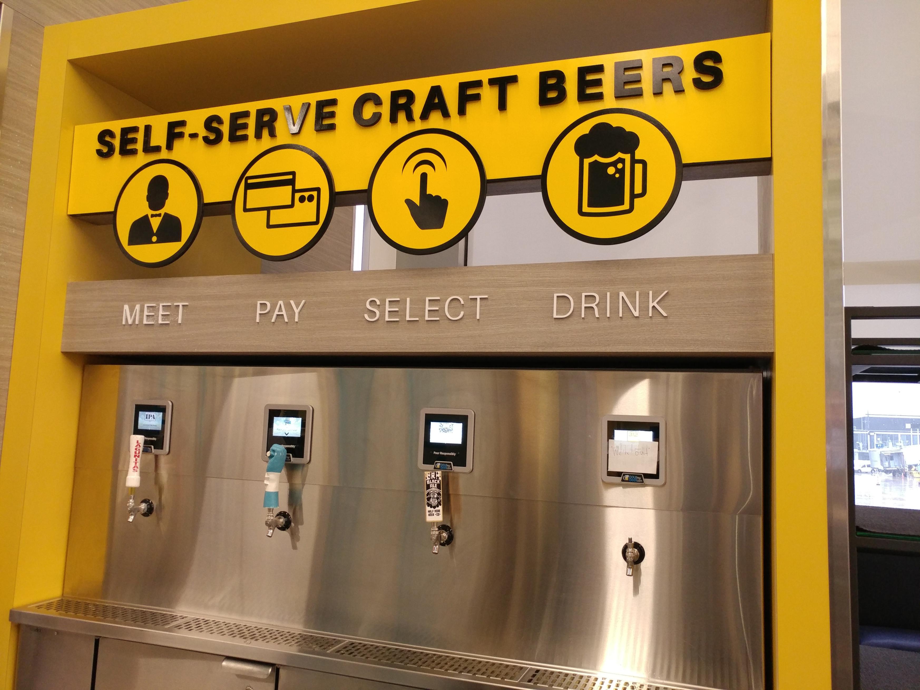 Selfserver beer kiosk at the airport r/pics