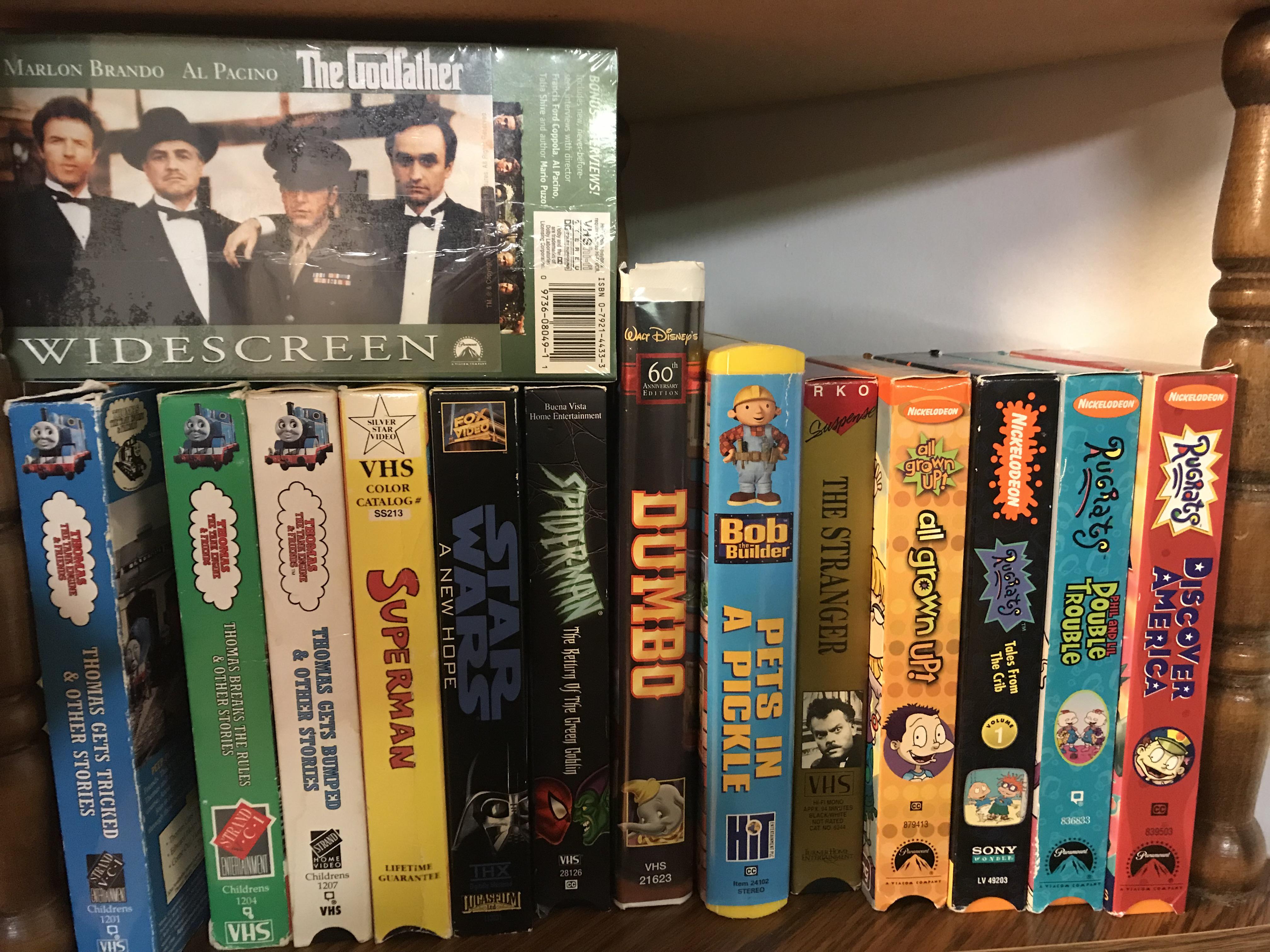 Pretty much all the vhs tapes I have collected from the first 6 months