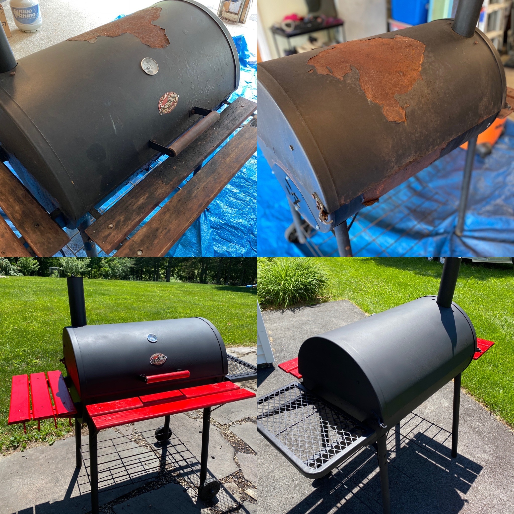 Refurbished my first smoker/charcoal grill couldn't part with it so