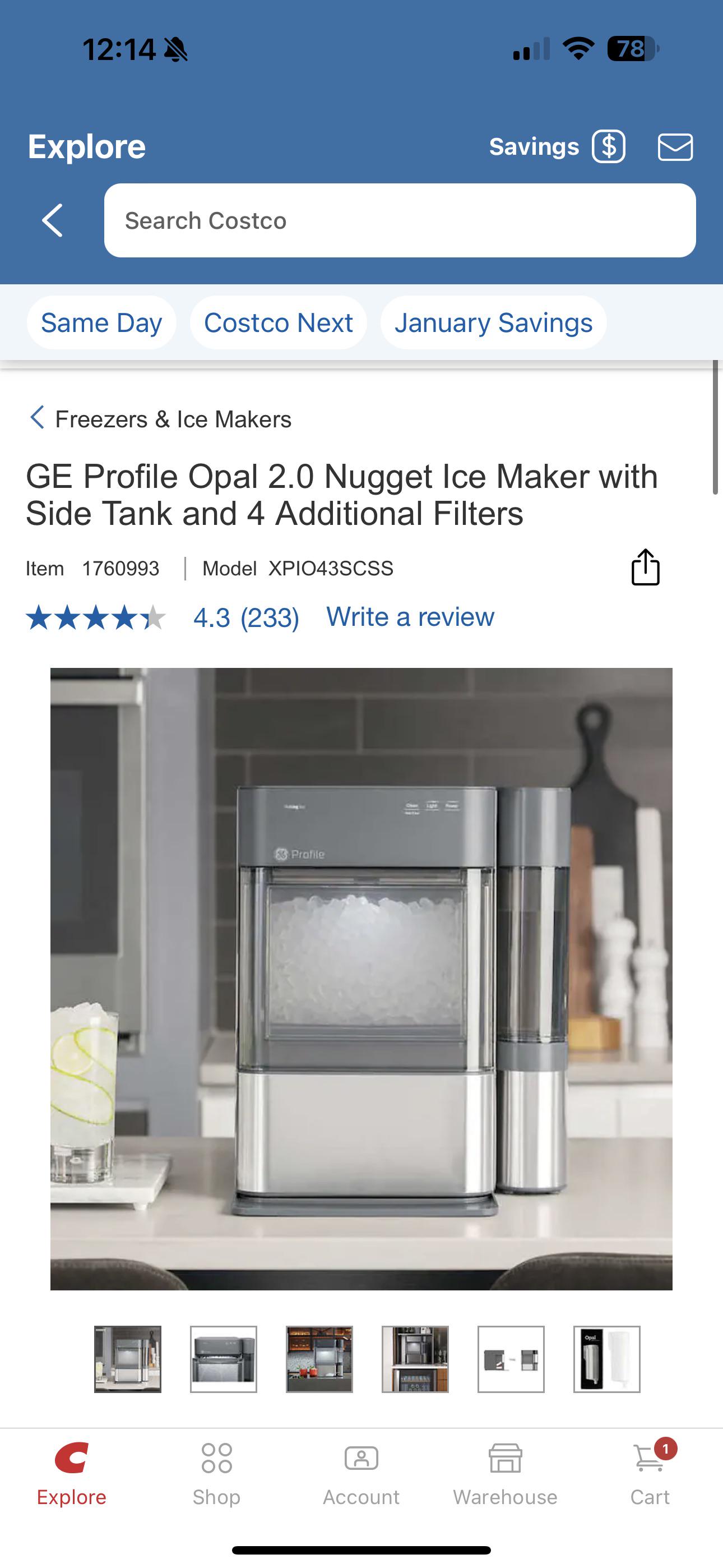 Anyone know how frequently the GE Opal Ice Machine is on sale? r/Costco