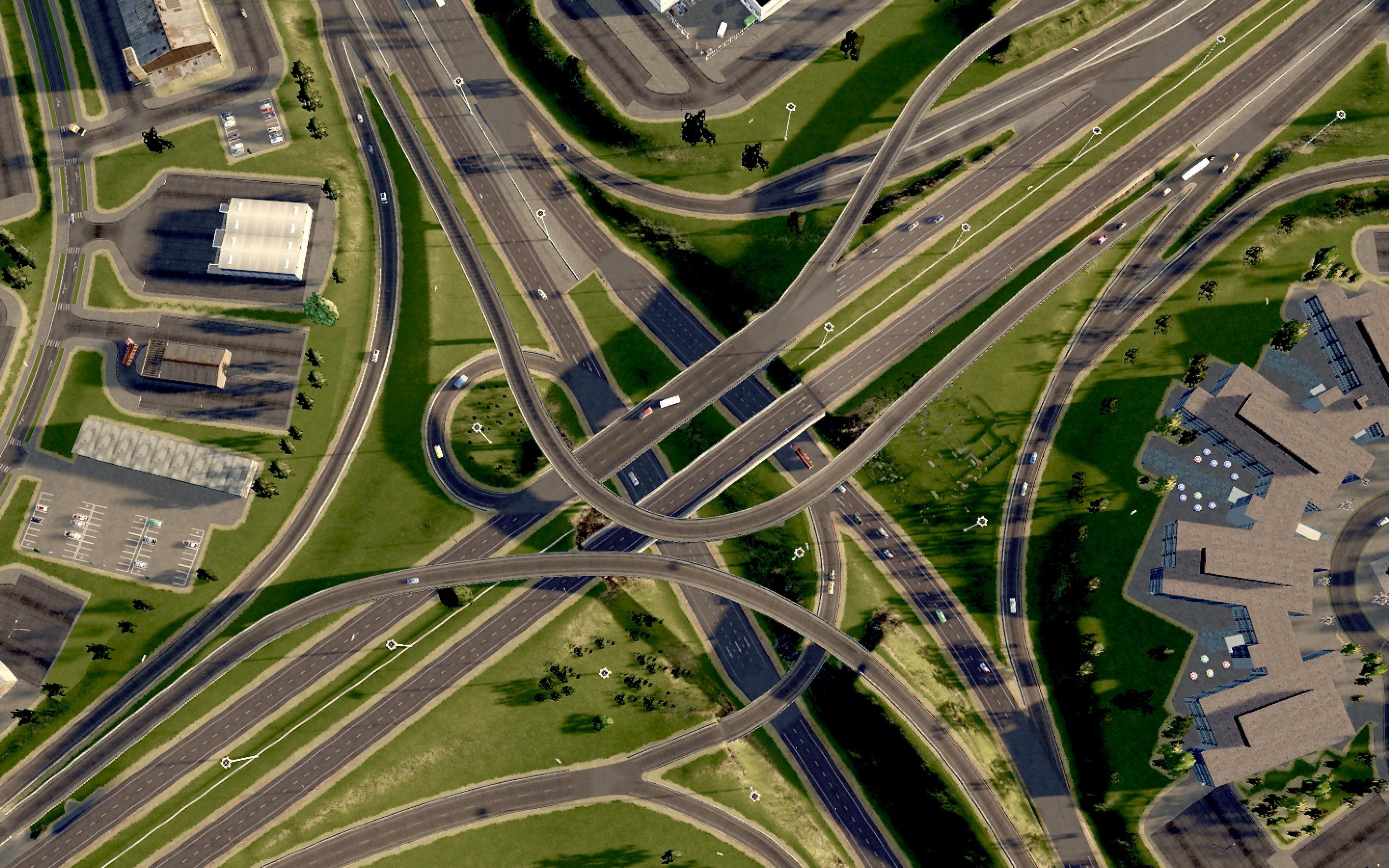 Quiet Evening At The Spaghetti Bowl r/CitiesSkylines