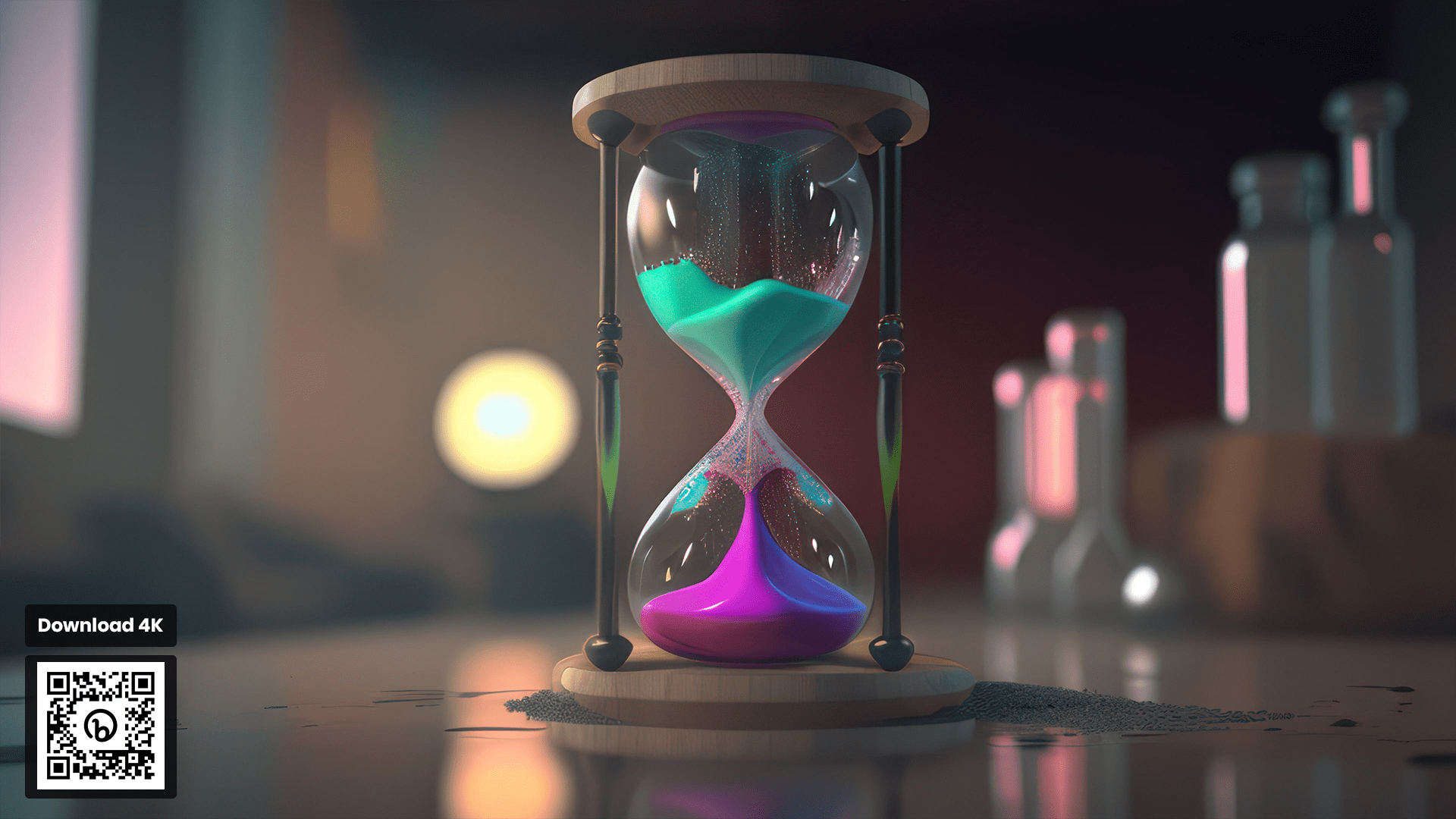 Hourglass With Colorful Sand Wallpaper [1920×1080] HD Wallpapers