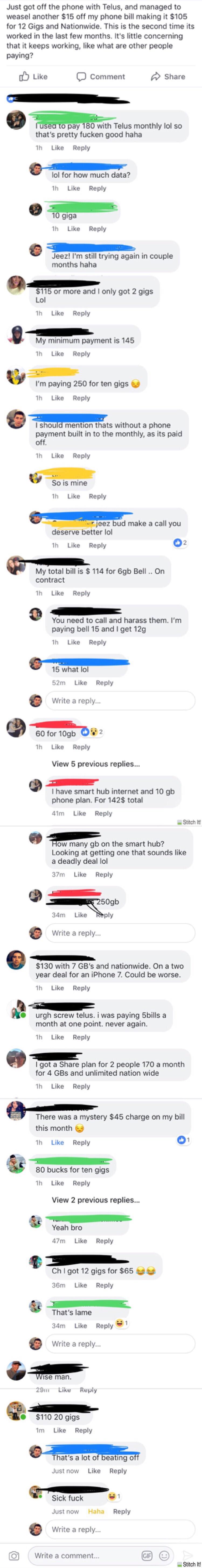 Decided to do an FB poll on Phone Plans after negotiating another 15