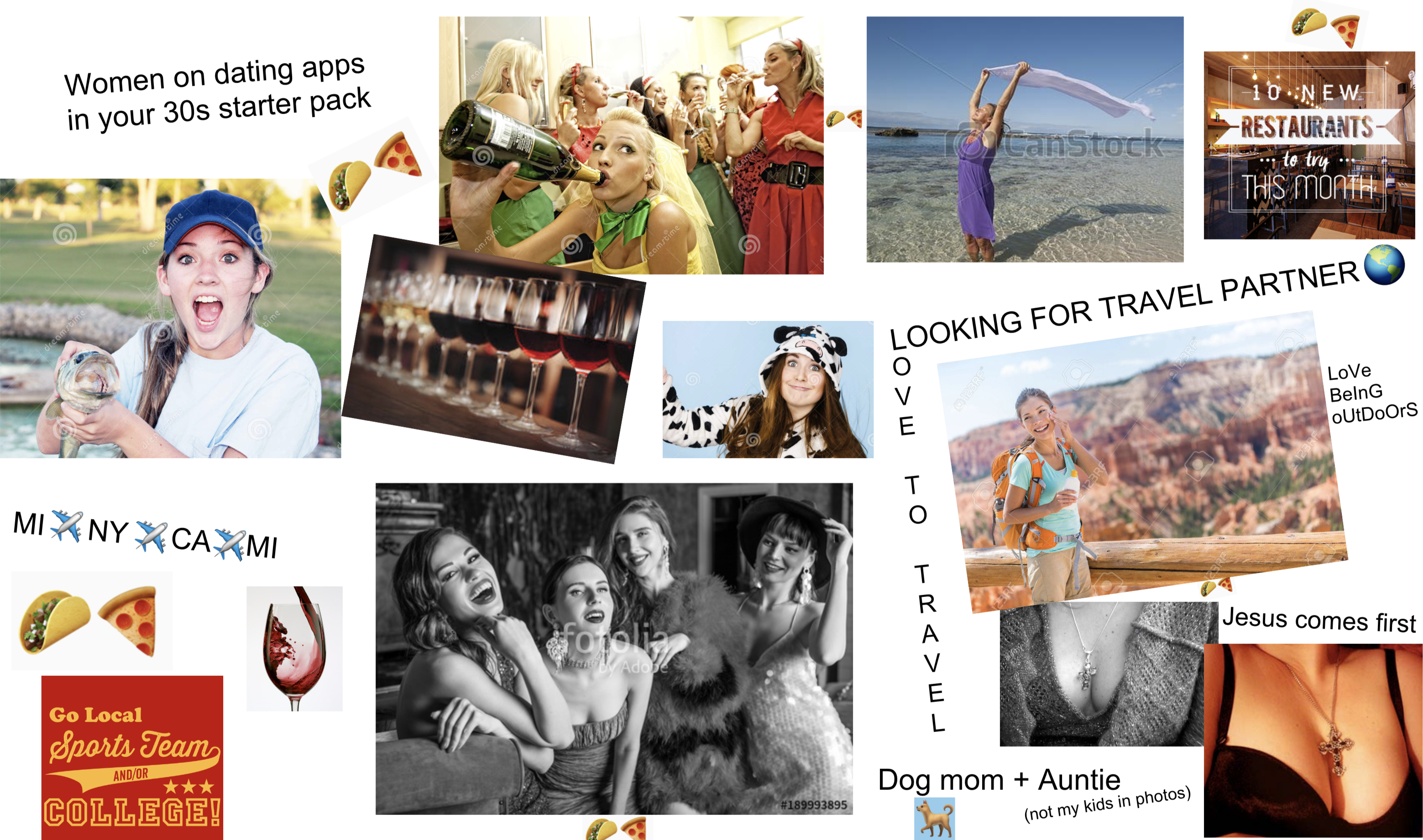 Women on dating apps in your 30s starter pack starterpacks