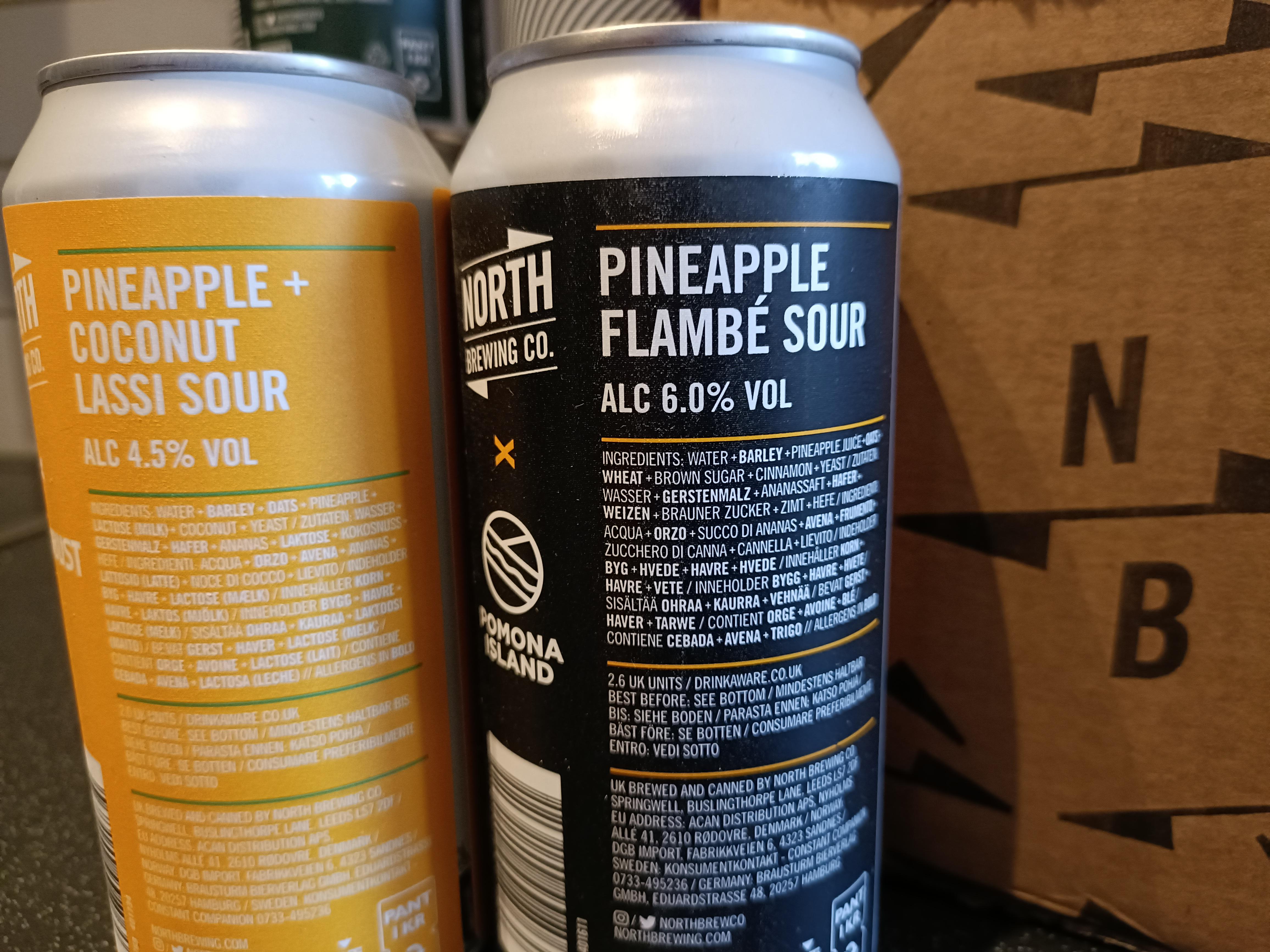 Pineapple Sour Beers courtesy of North Brewing (UK) Very excited to