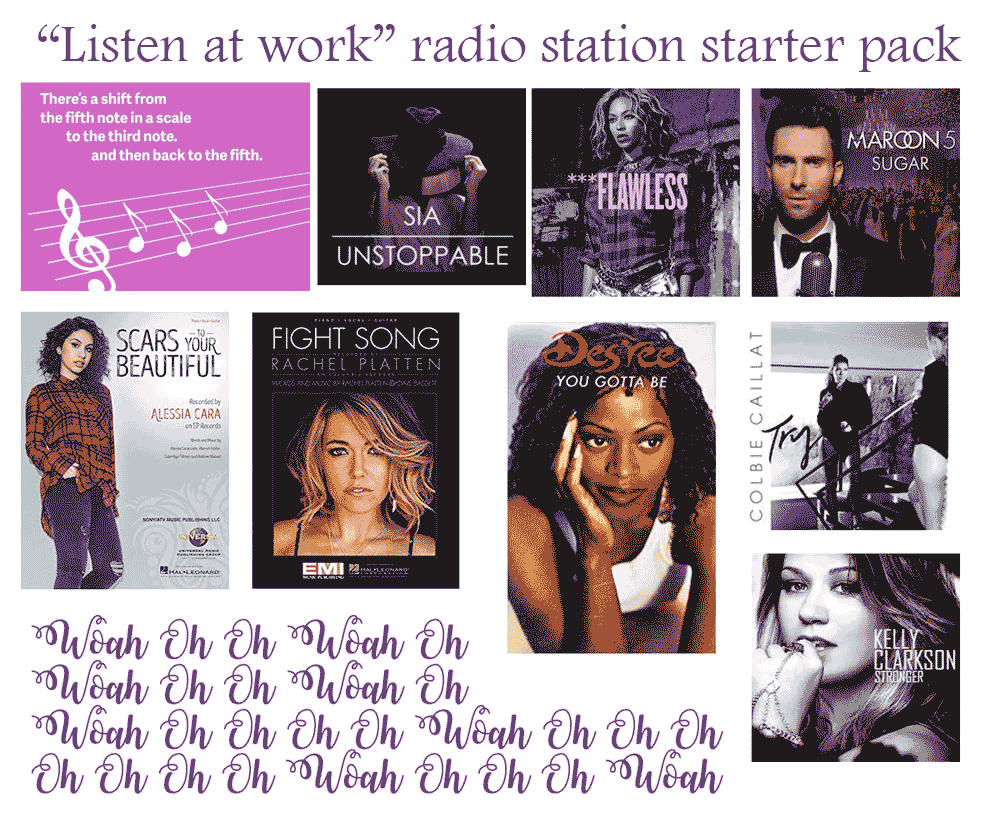 The "listen at work" radio station starter pack r/starterpacks