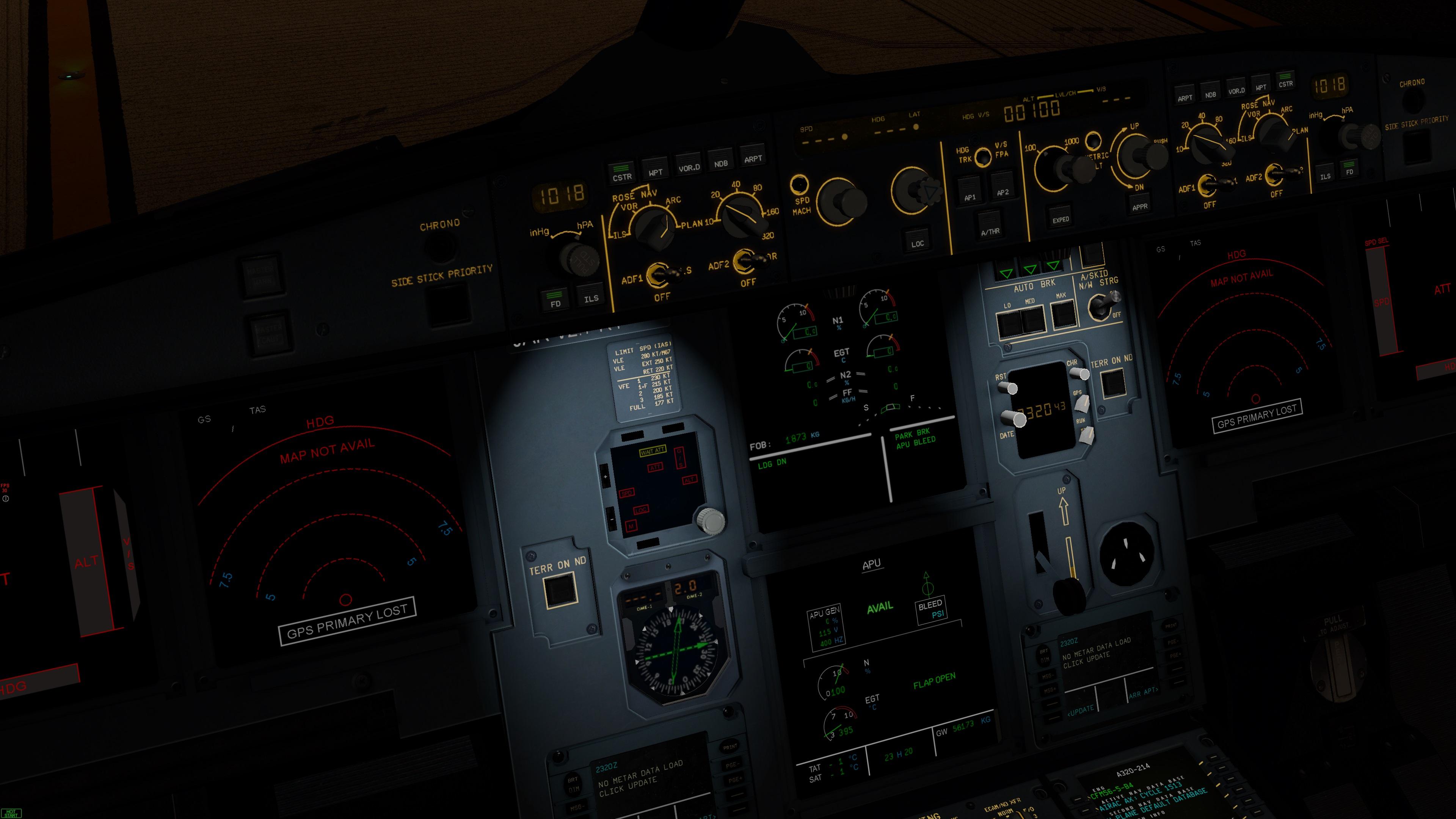 JAR Design A320 displays are finally working properly, even at night