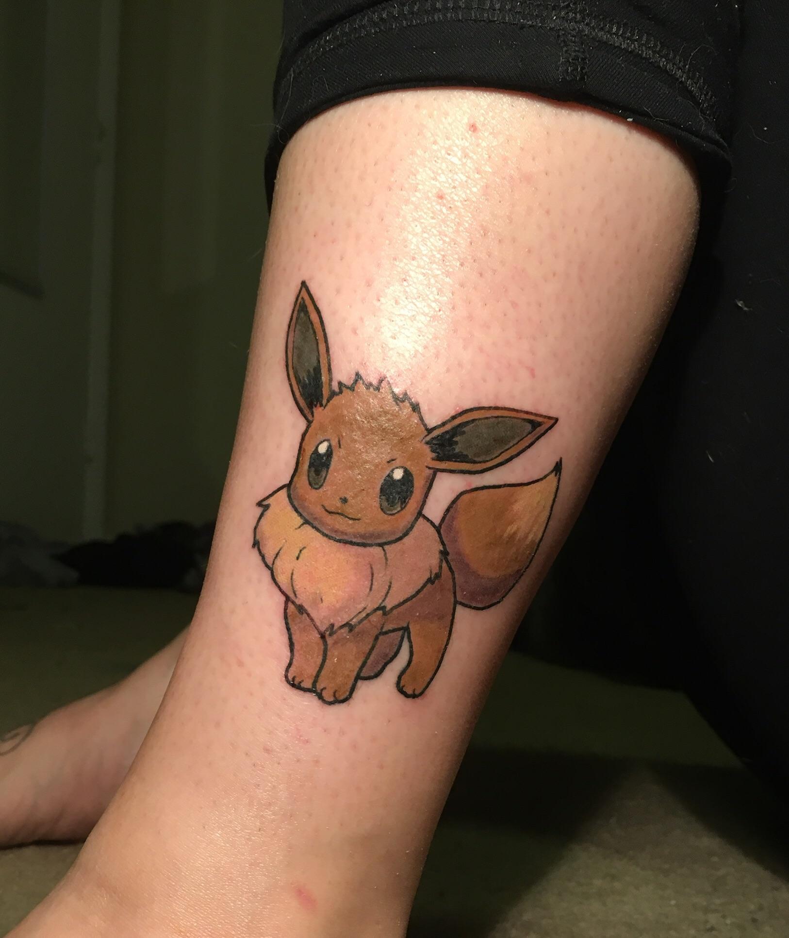 Brand new Eevee by Rose Mary Jane at Black Rabbit Tattoo in Richmond