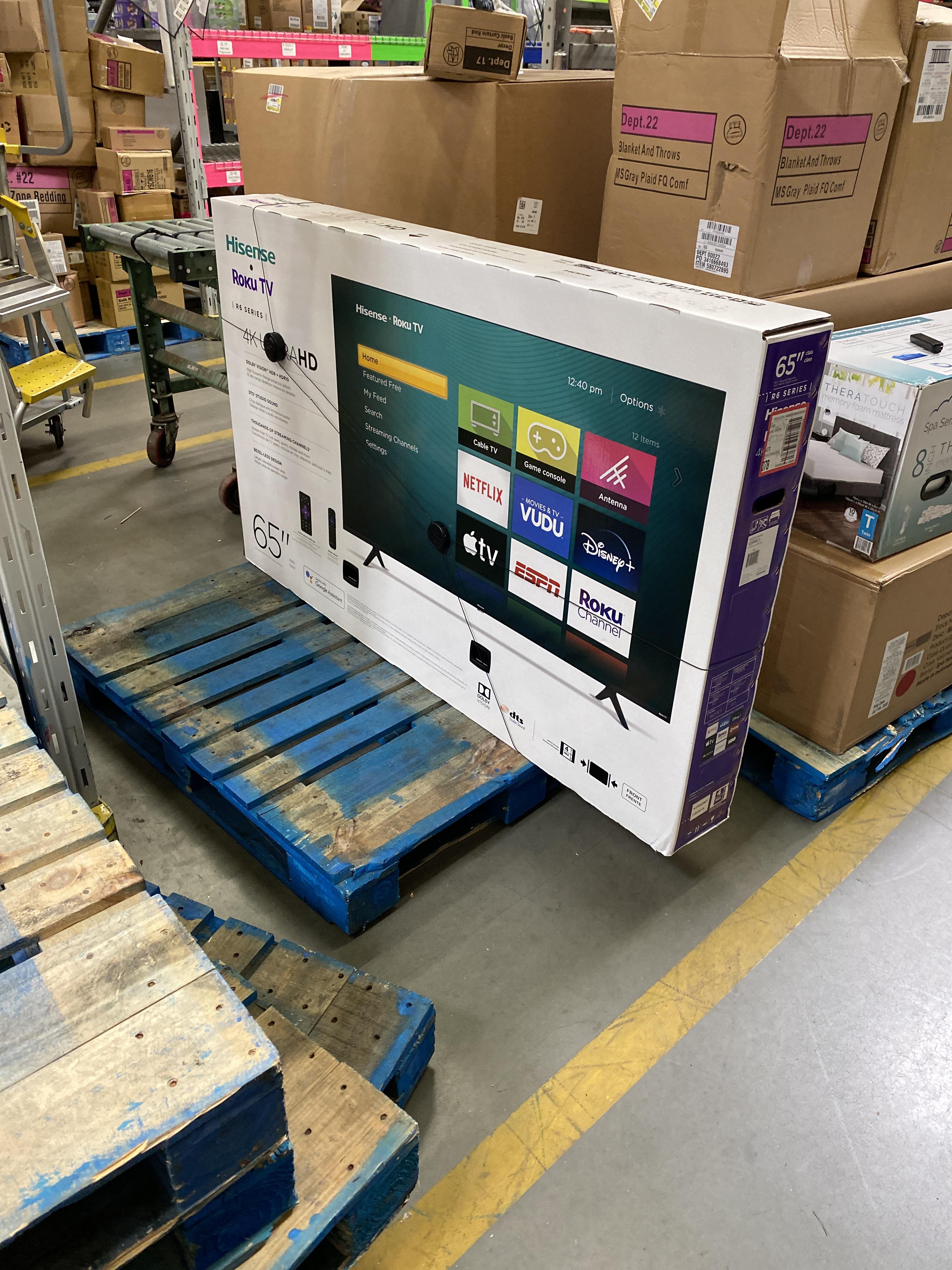 Protip it’s a lot easier to spider wrap 65inch+ tvs when they’re