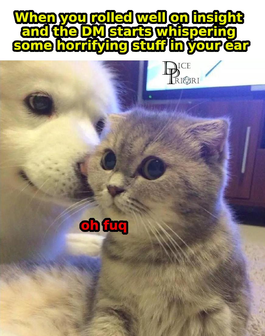 I must not fear. Fear is the mindkiller. dndmemes