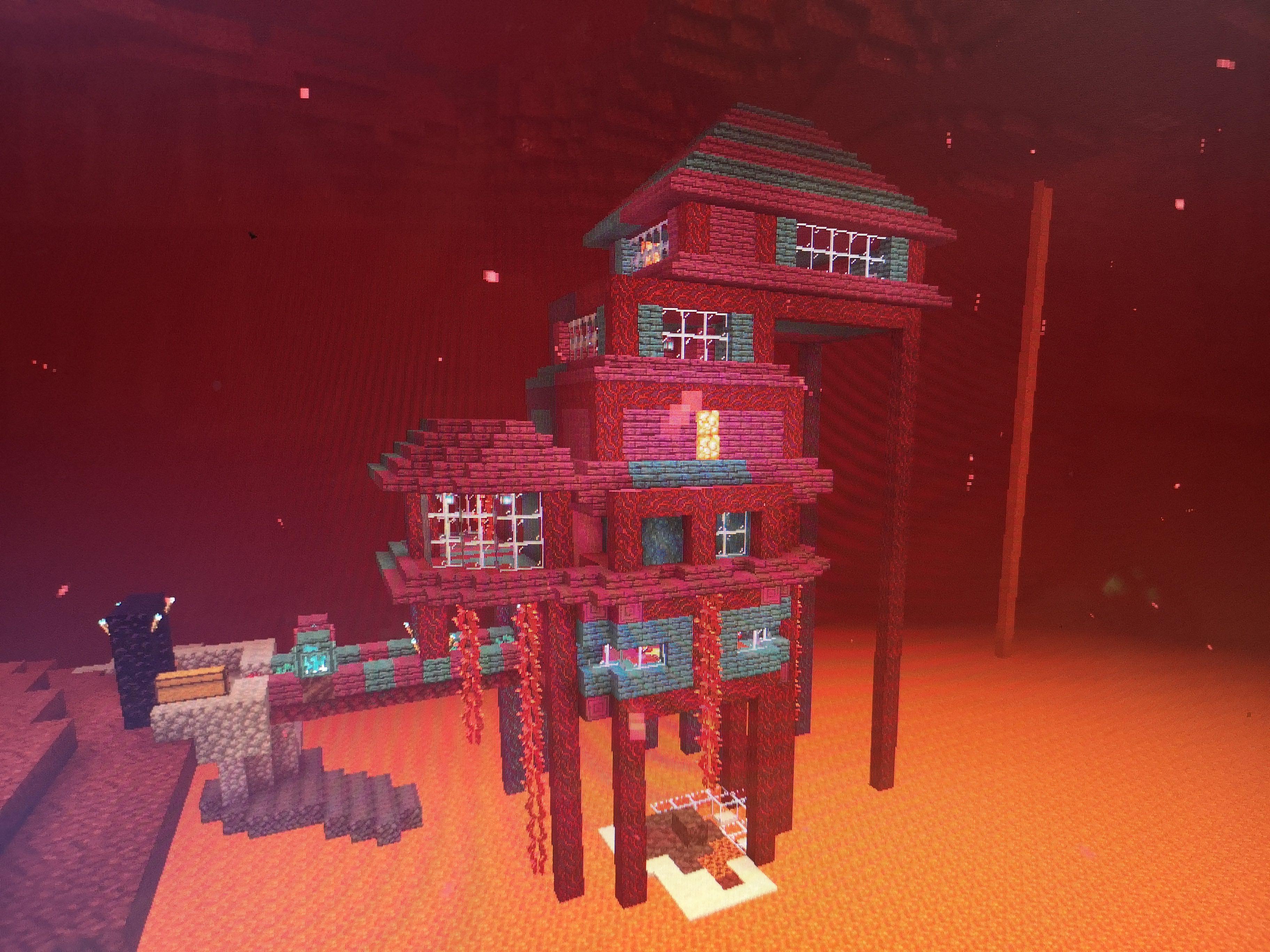 Minecraft Pink Wood House Pixel Art Grid Gallery