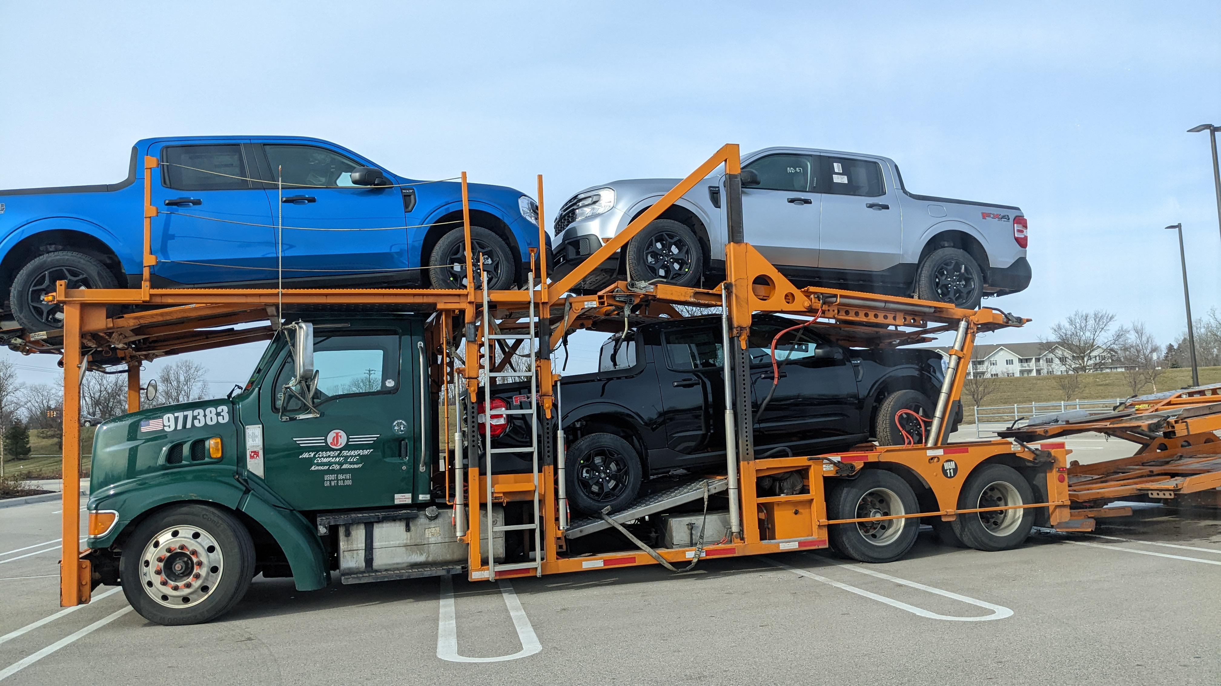 Somebody is getting their trucks. Costco in Michigan. I ordered in Sept