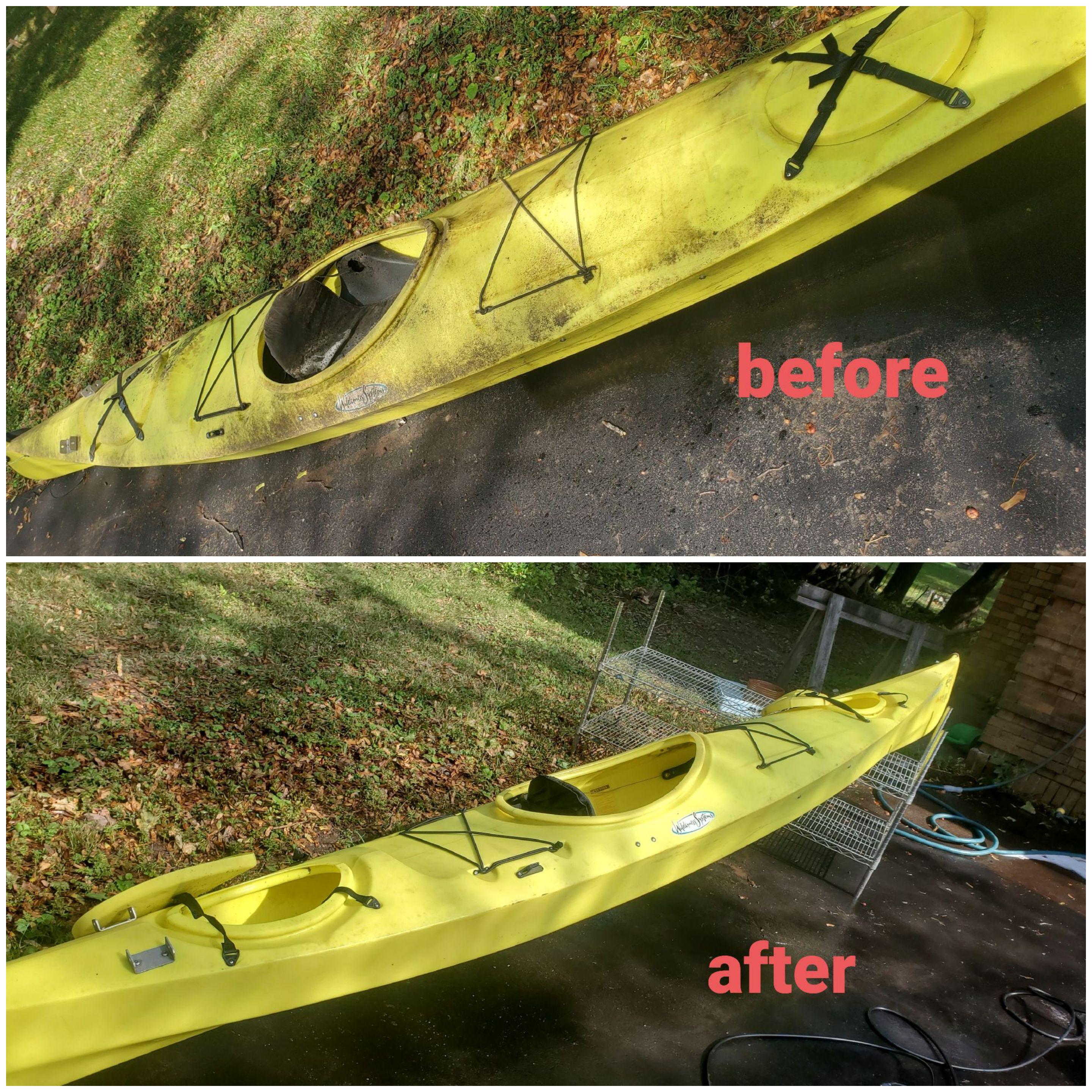 Pick up this kayak for 80. It was a bit dirty, so I pressure washed it