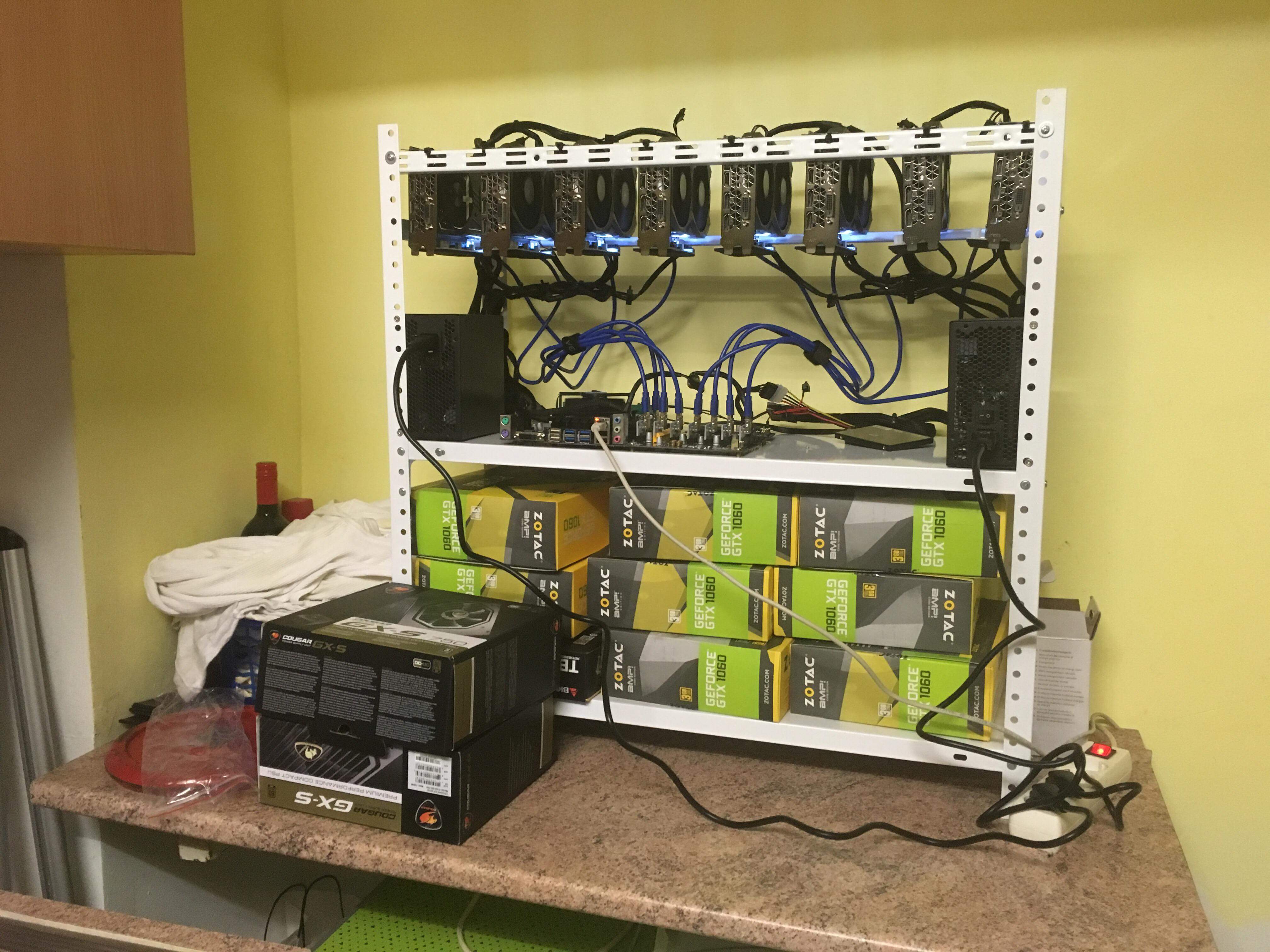 My first rig ) 8x gtx 1060 dual mining r/EtherMining