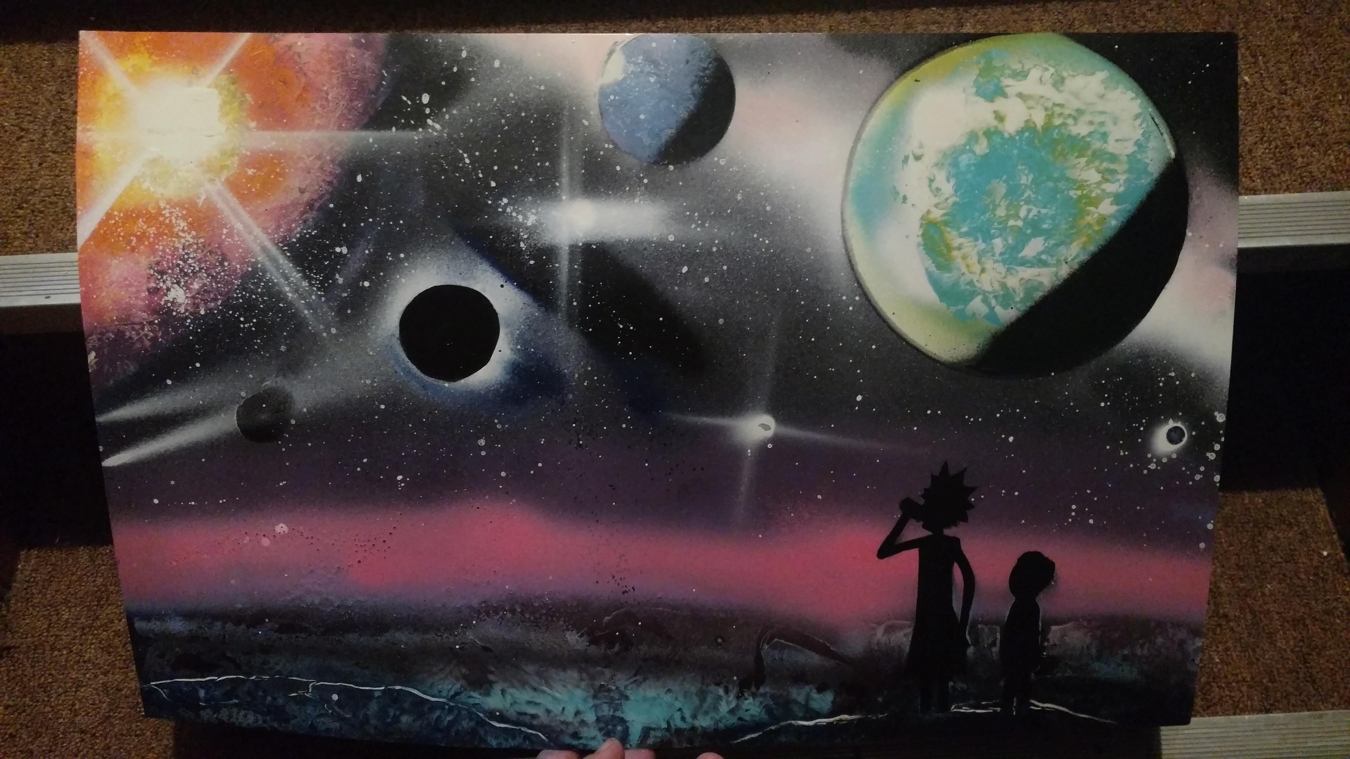 Rick and Morty inspired spray paint r/rickandmorty