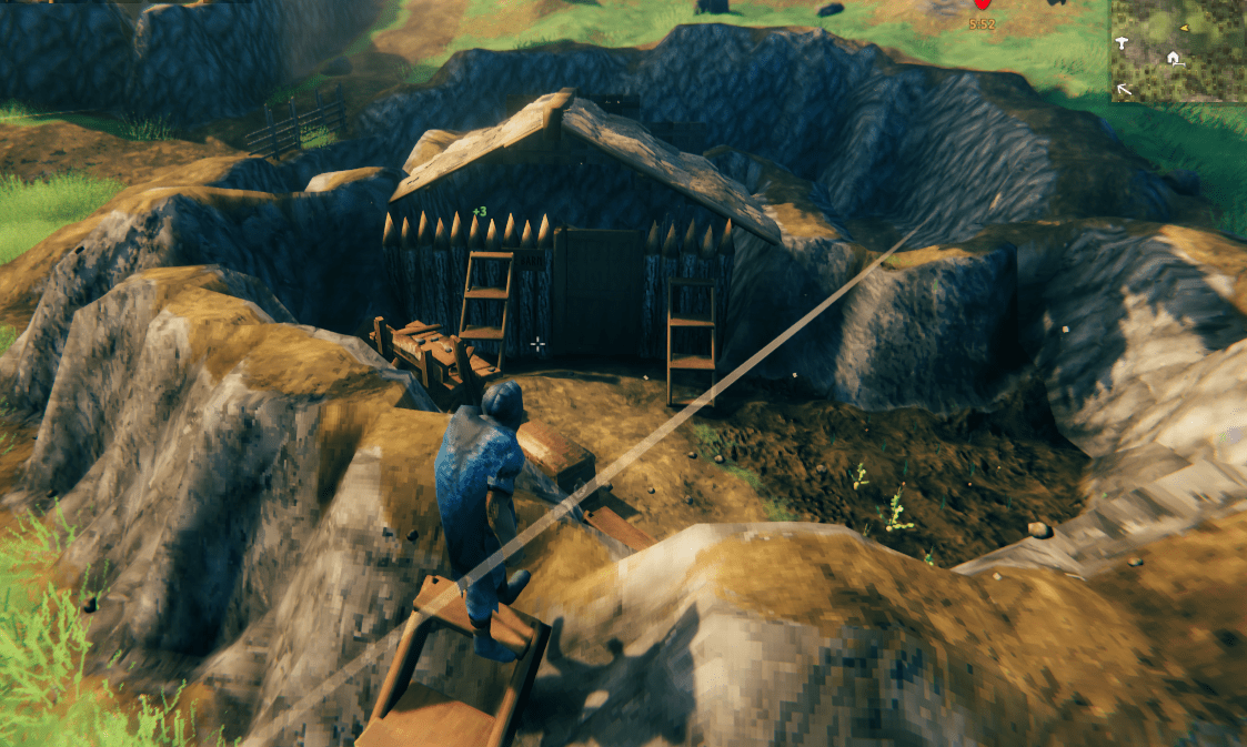 My first boar barn. Two tamed boars inside. Small carrot garden there