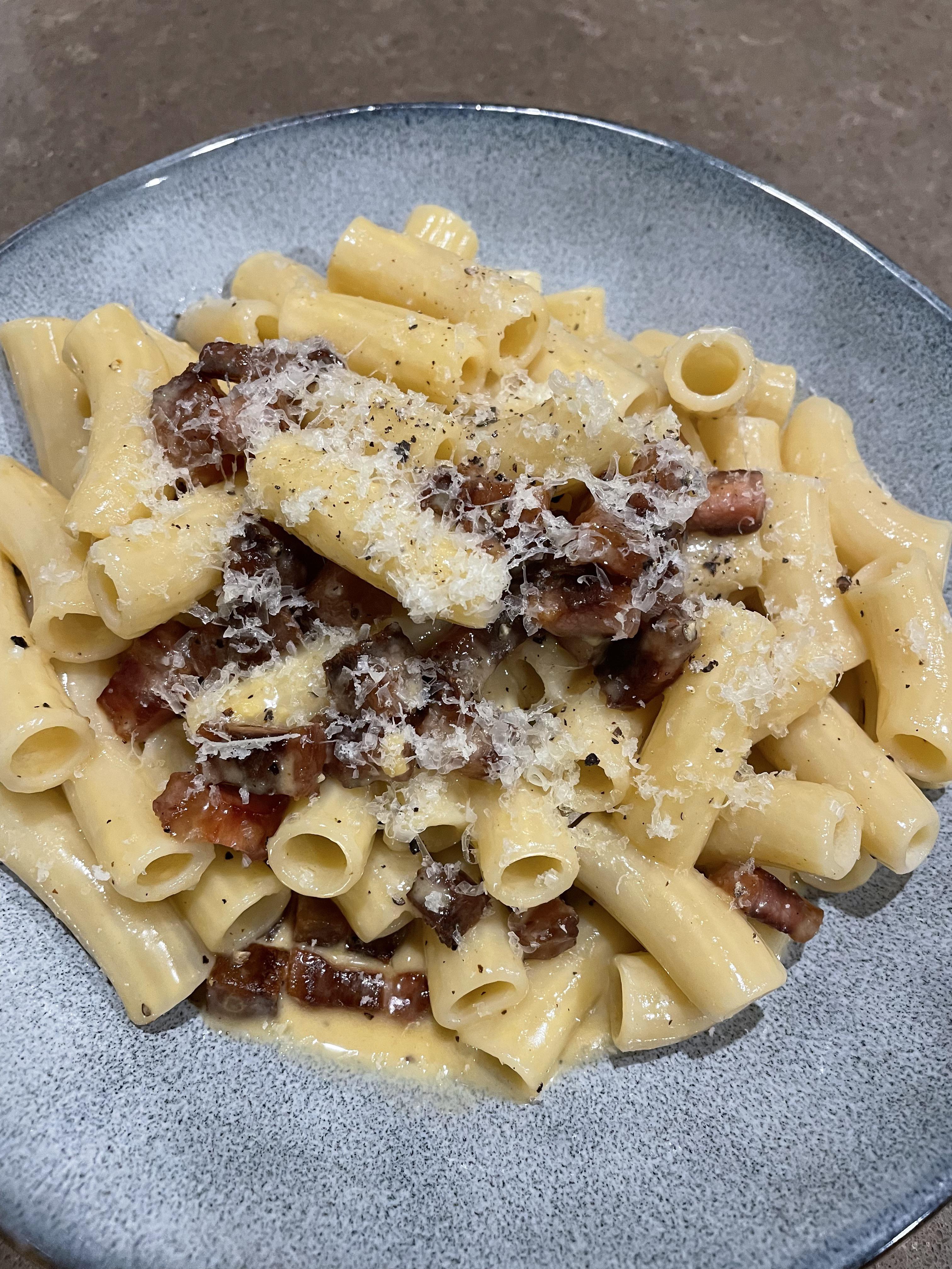 Rigatoni alla Carbonara [homemade] r/food