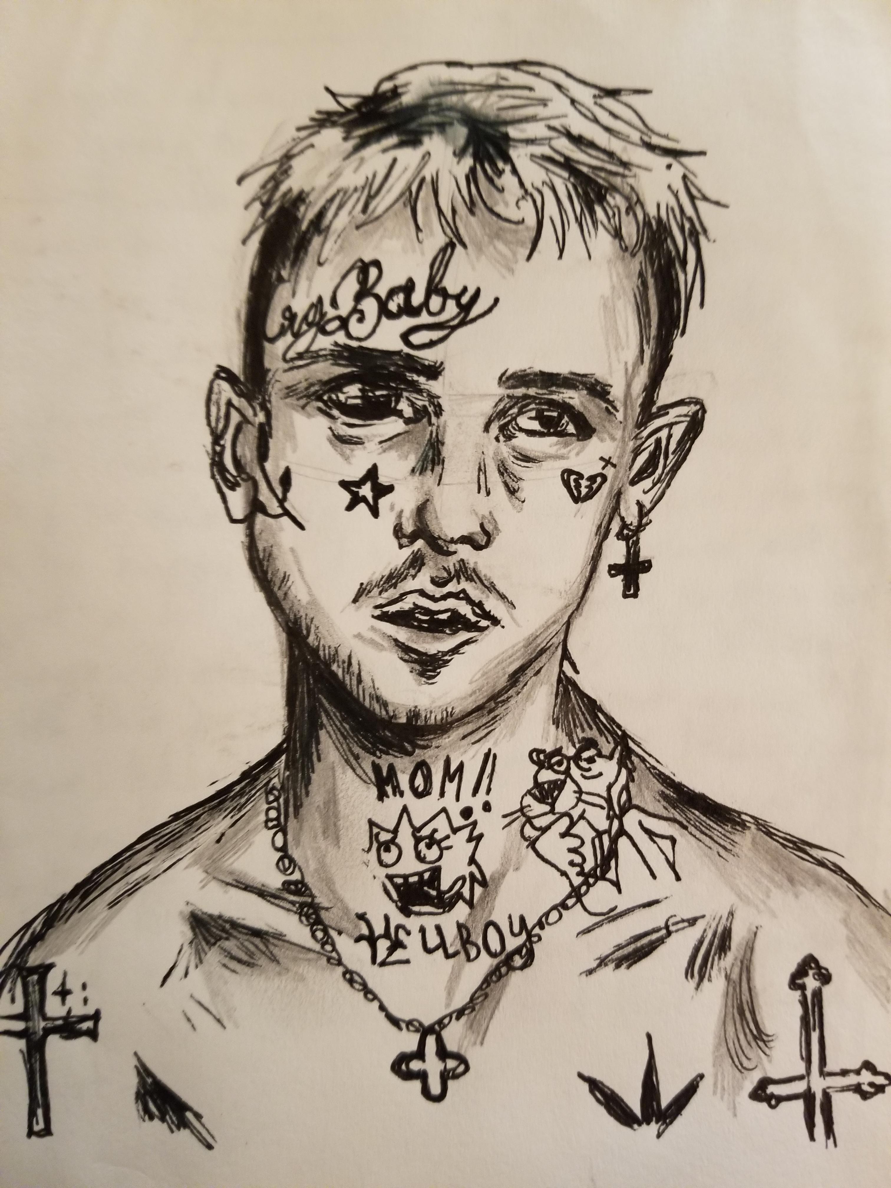 How To Draw Lil Peep Image to u