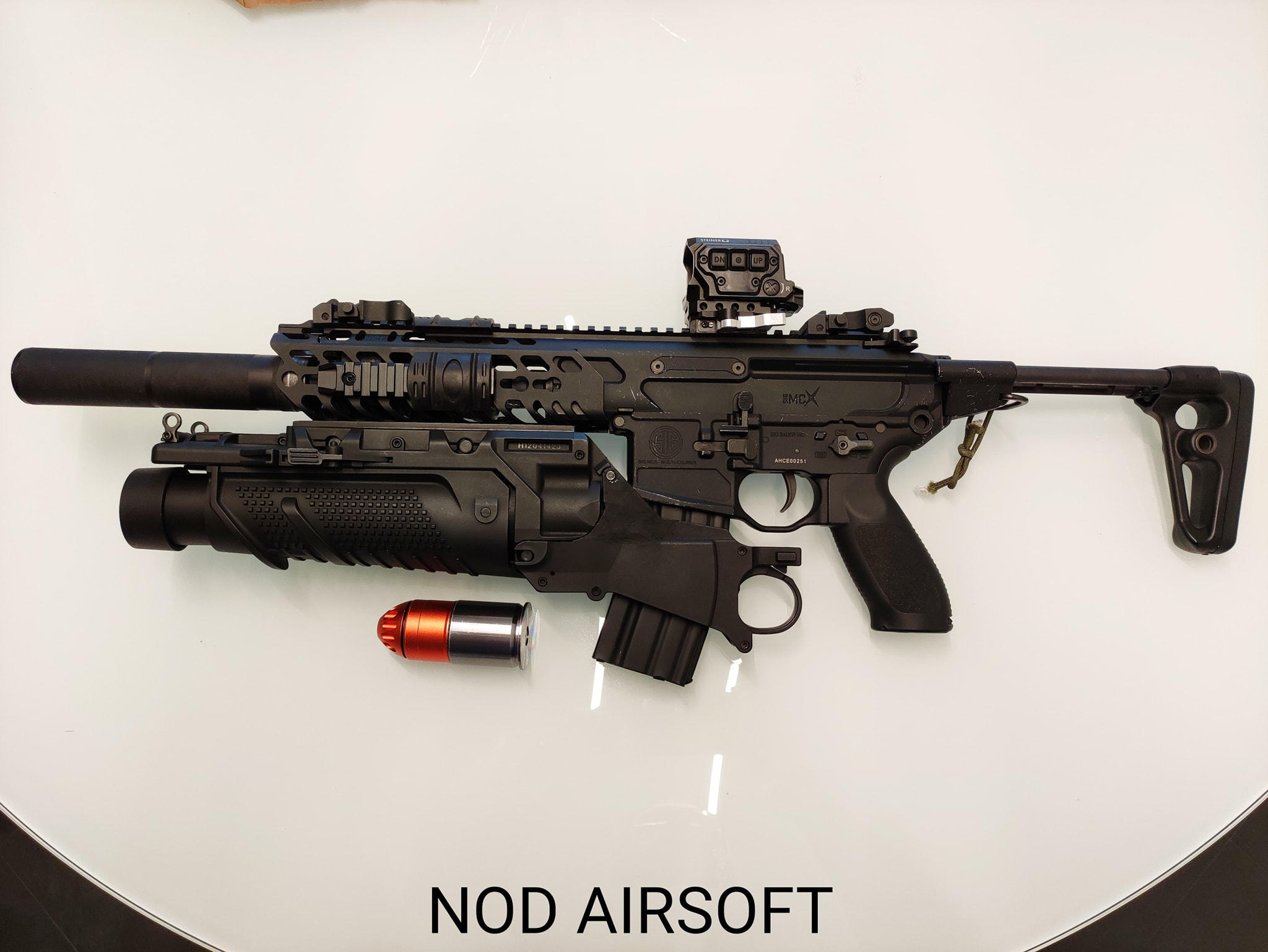 Sig MCX with EGLM grenade launcher ) Yes it is possible! r/airsoft