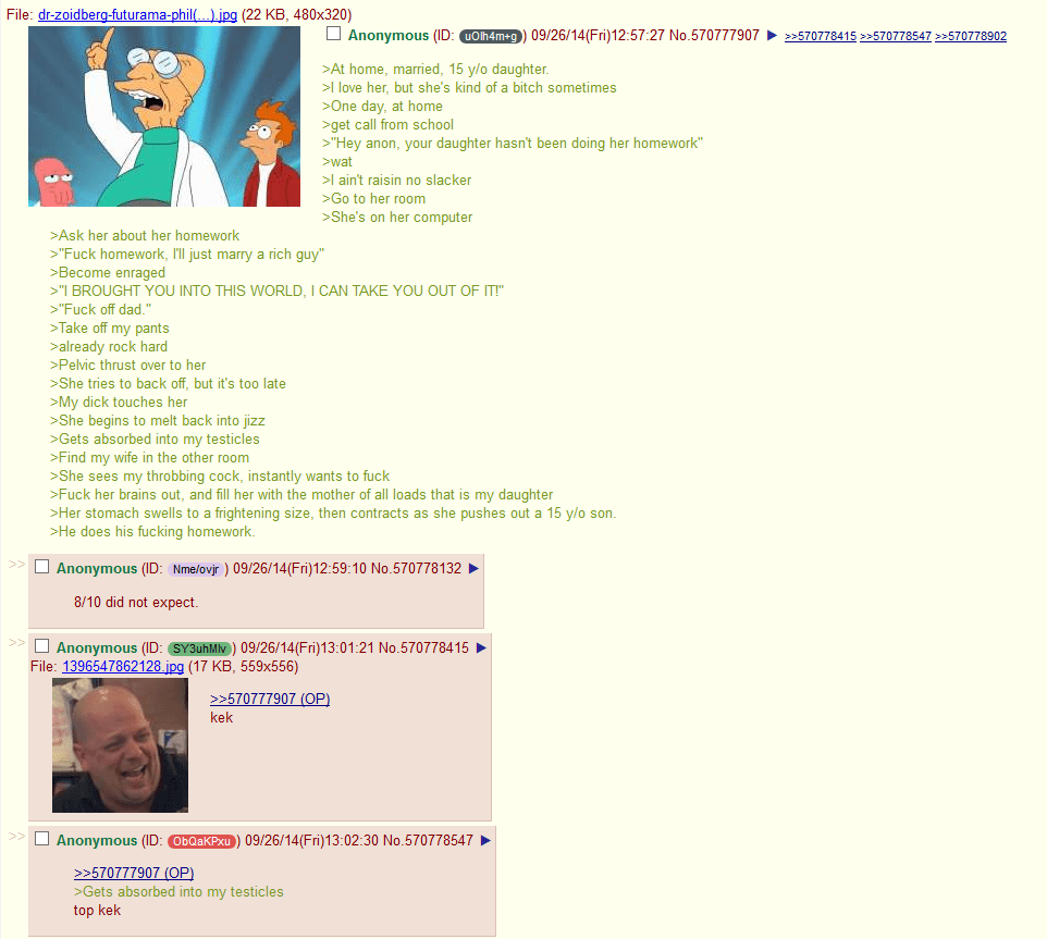 Anon has a bad daughter greentext