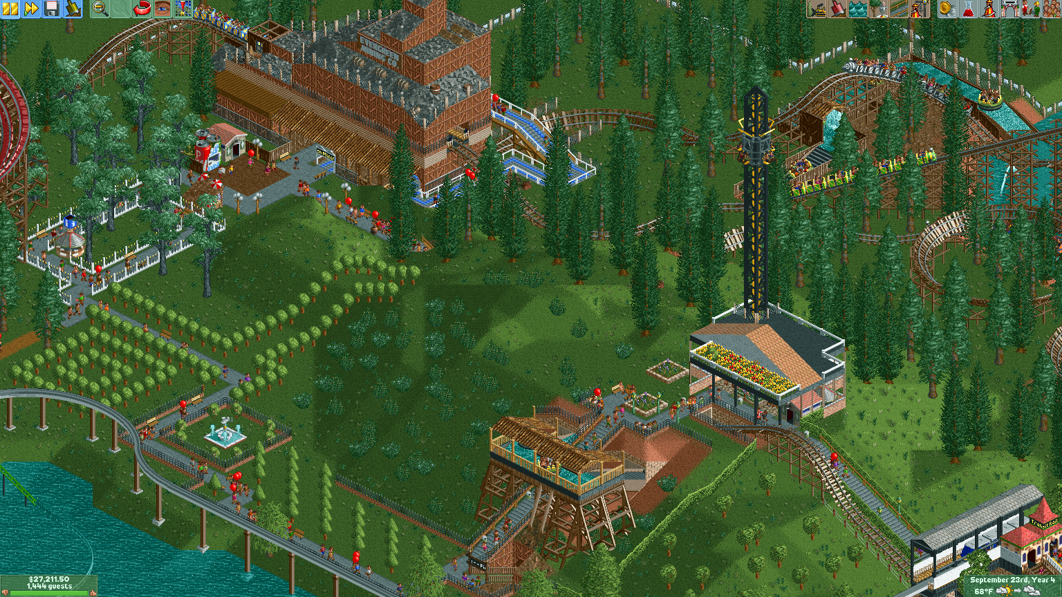 Evergreen Gardens Open RCT2 Part 3 rct