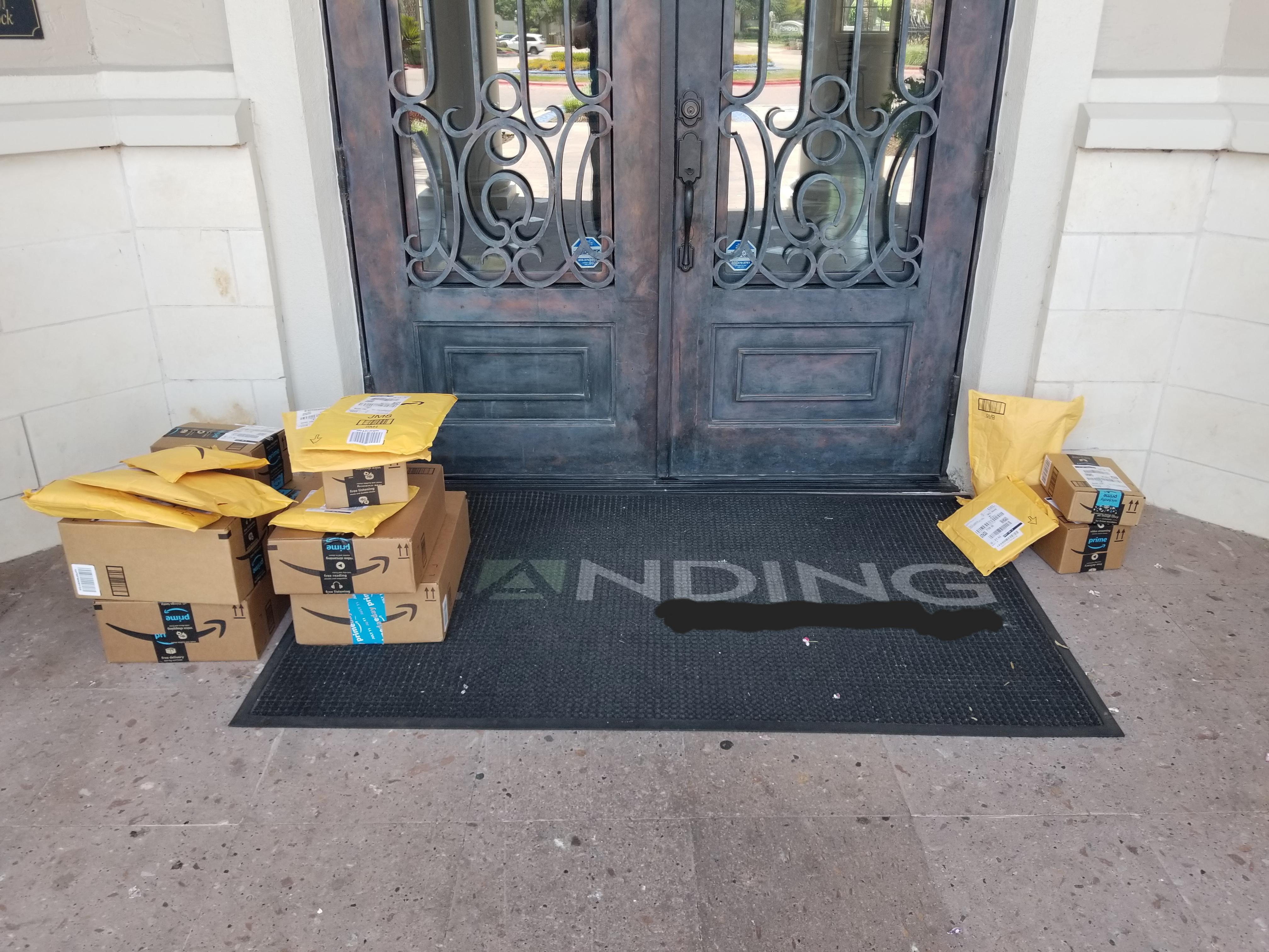 When UPS states your package was 'left at the front door'.... Of the