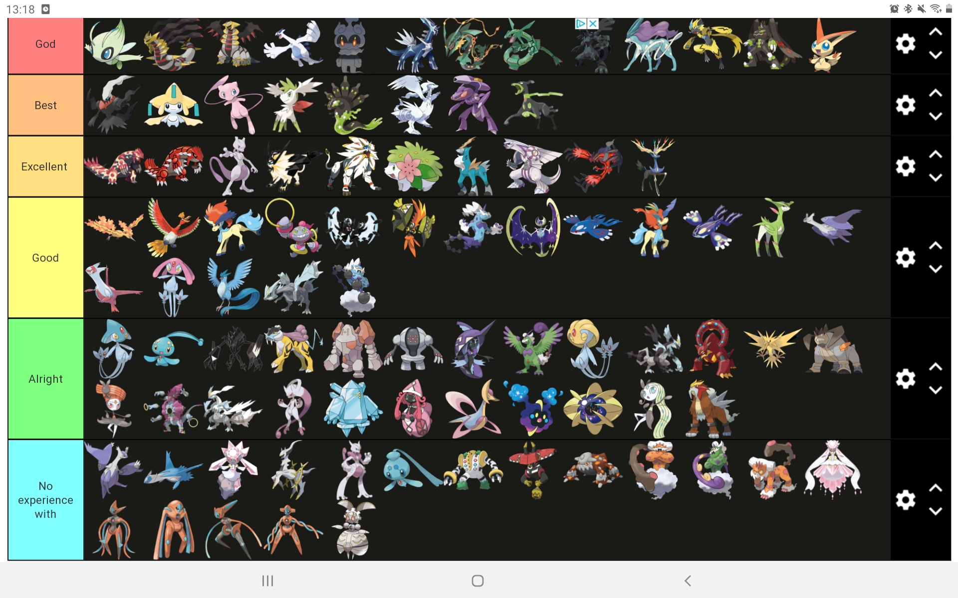 My favourite legendary pokemon tier list r/MandJTV