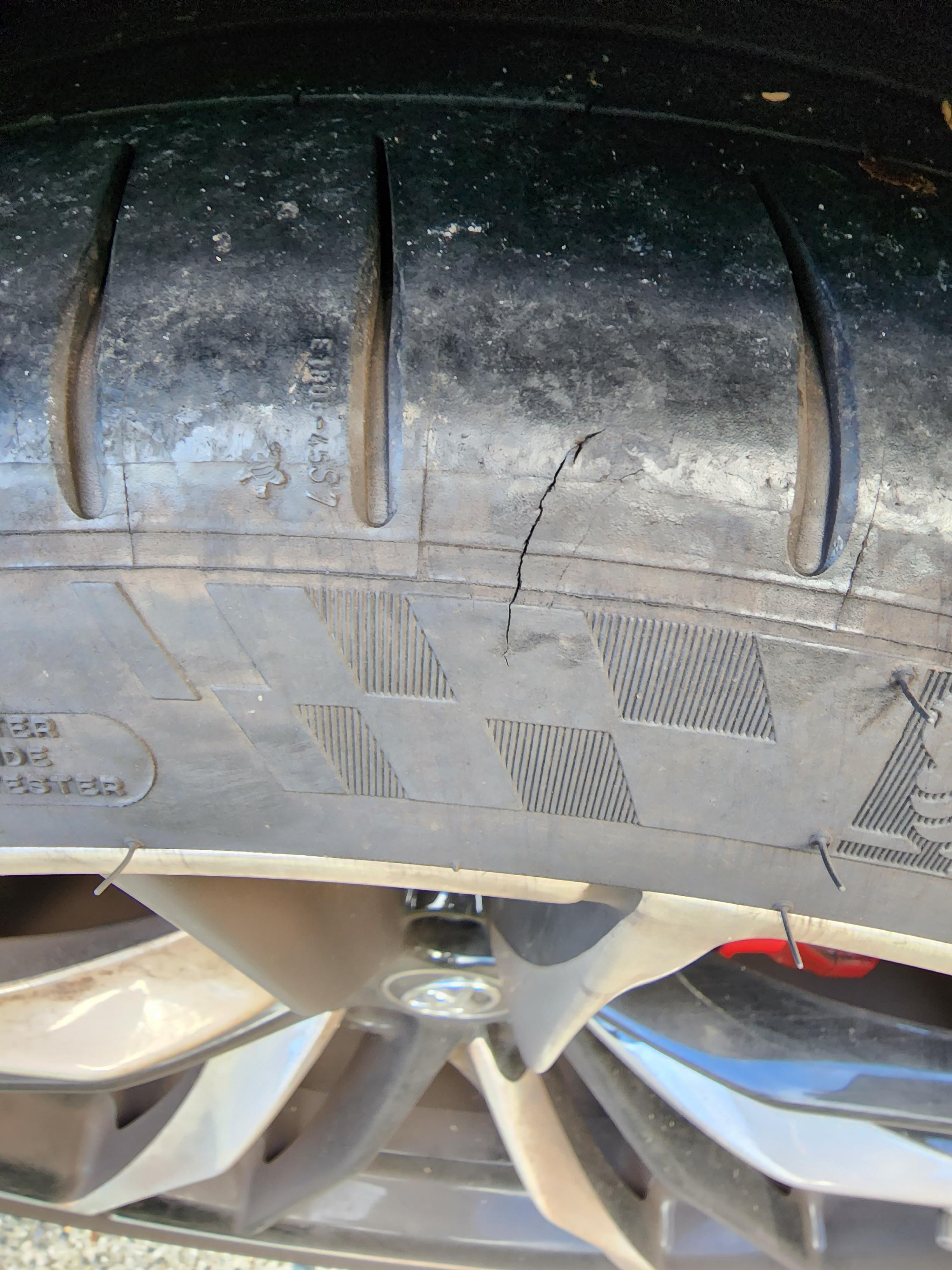 Is sidewall crack covered under warranty for stock tires? r/Supra