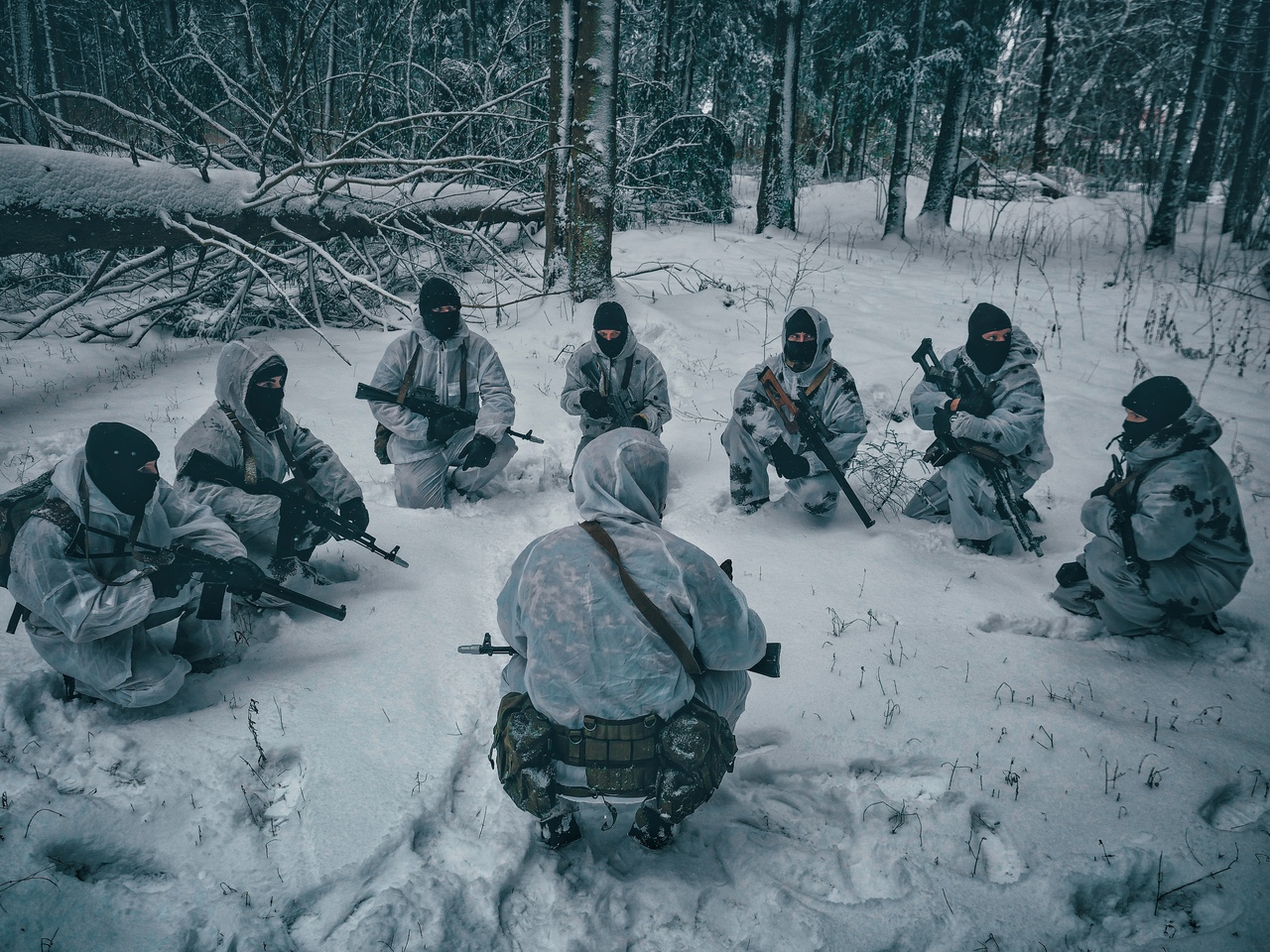 Russian Ground Forces recon unit on exercise near Moscow, Feb 2020