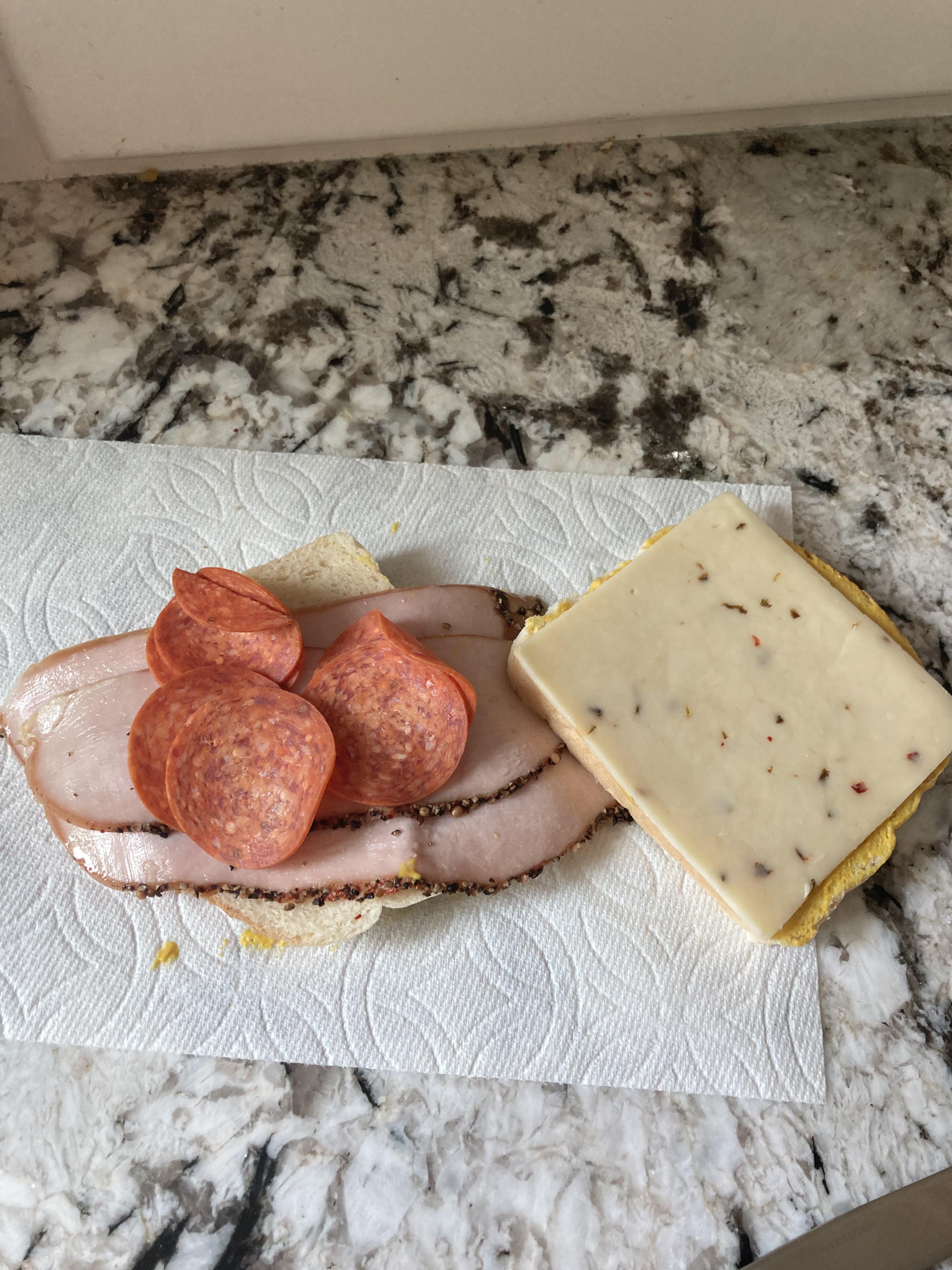 Turkey, Pepperoni & pepper jack r/Sandwiches