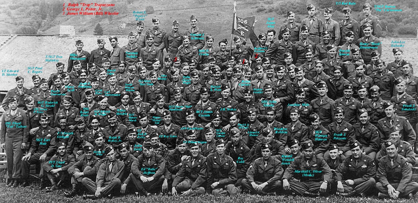 Easy Company Group Photo (someone has identified quite a lot of the