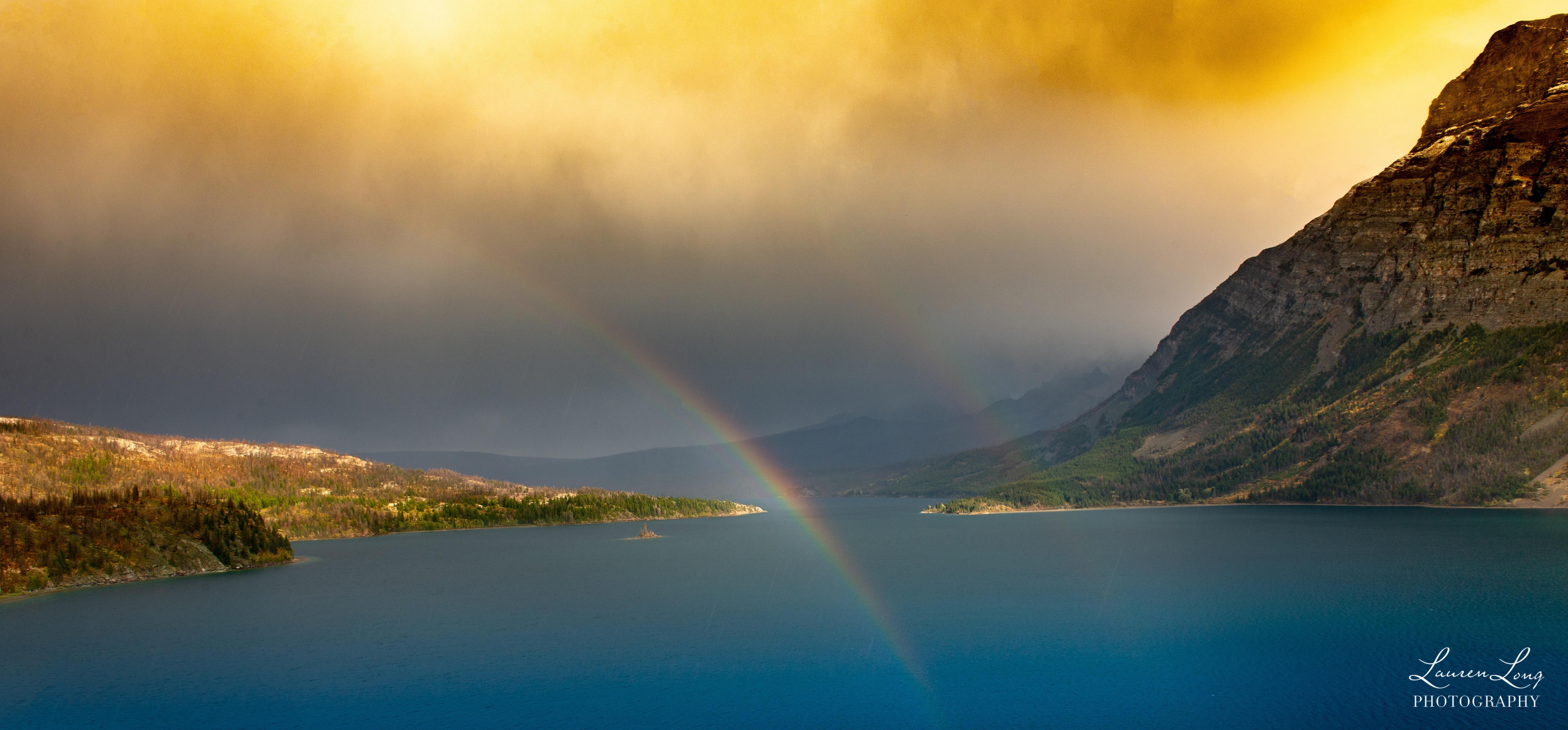 Random rain showers in Glacier National Park have their perks