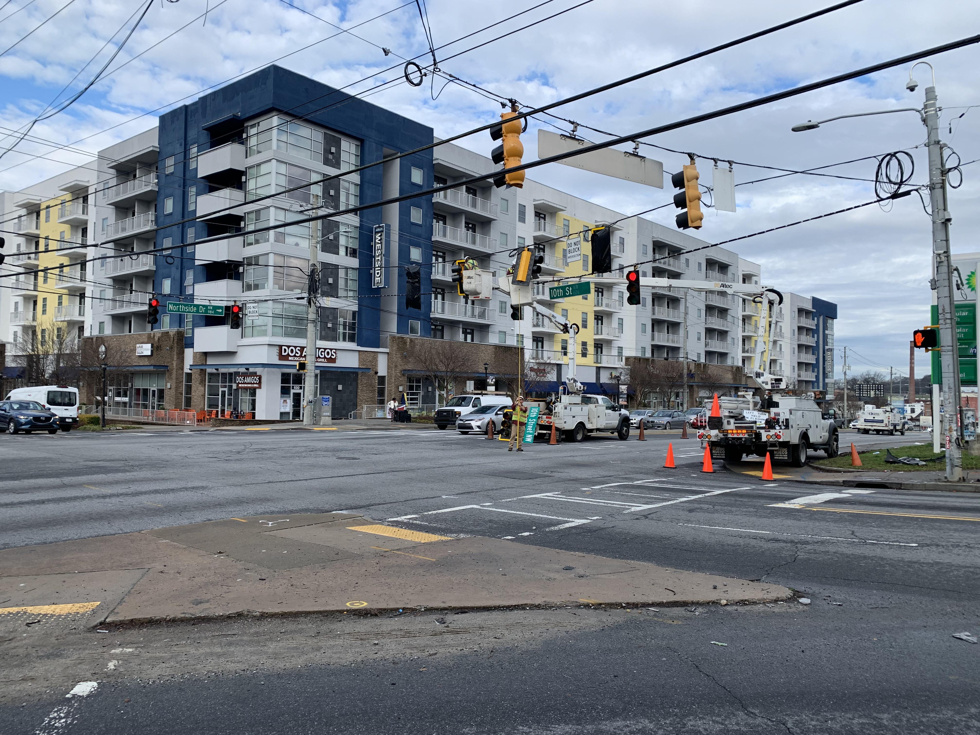 Turn lanes finally going in at 10th and Northside! r/Atlanta