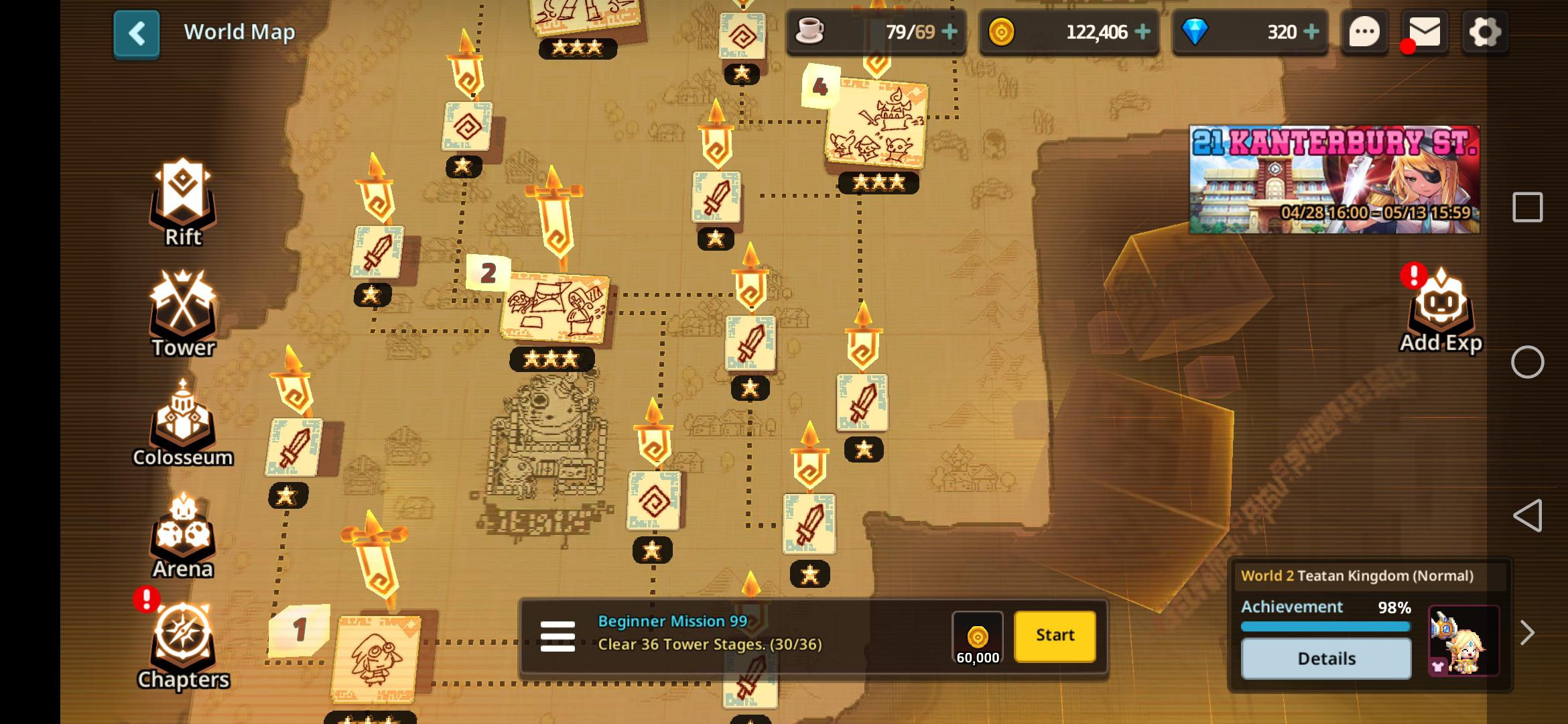 Missing 1 sub stage in world 2 r/GuardianTales