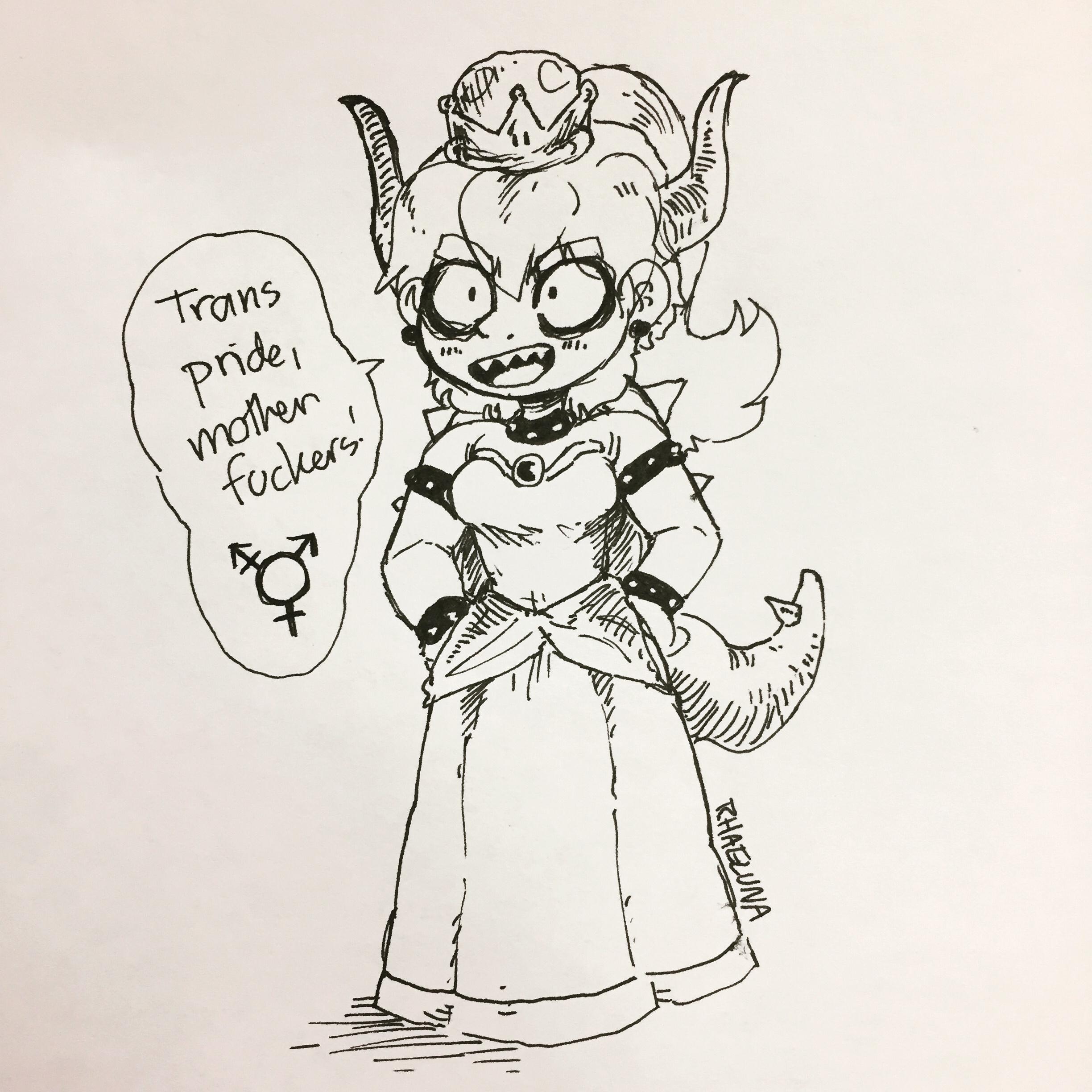 Bowsette, Trans Icon (last one I promise I'm just excited about this meme, drawn by me