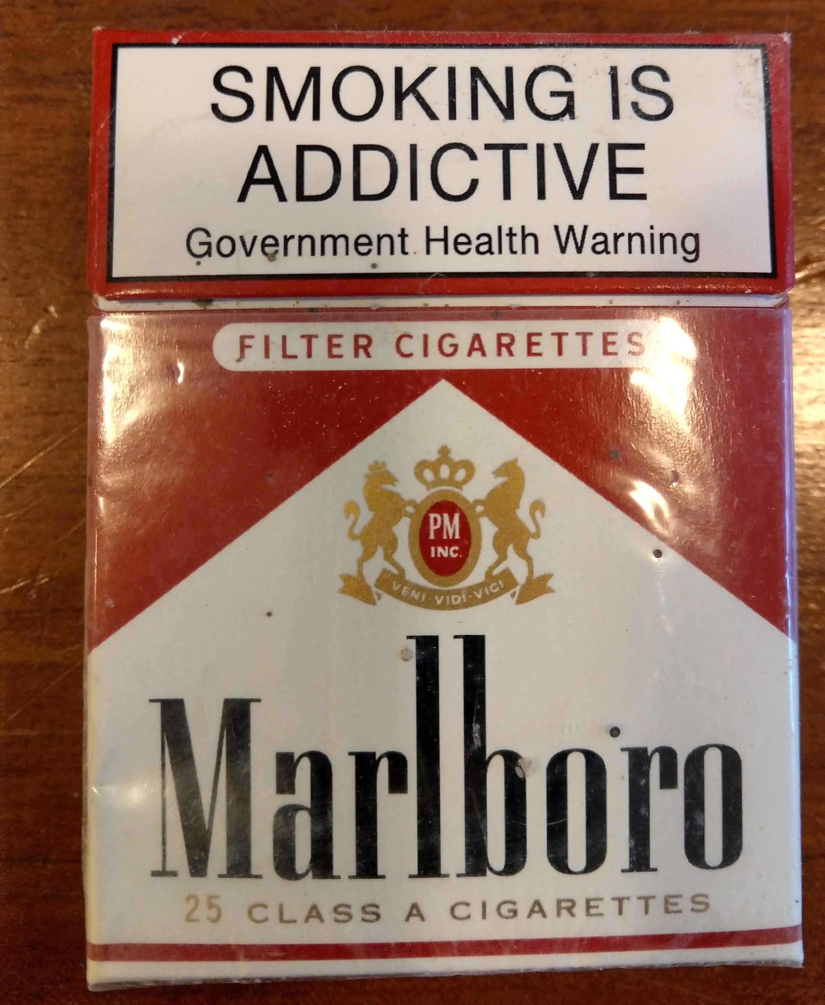 What cigarettes packaging looked like 20 years ago. Found this during