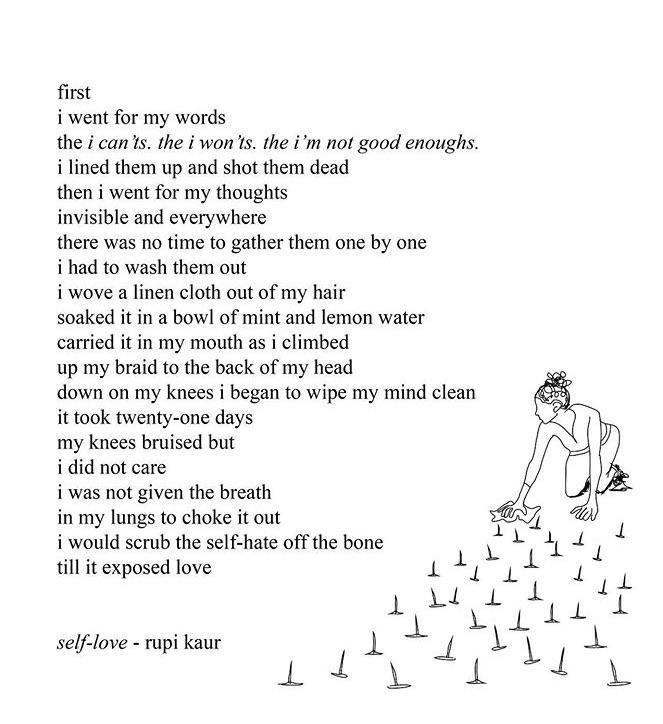 [Image] Aweinspiring selflove poem by Rupi Kaur r/GetMotivated