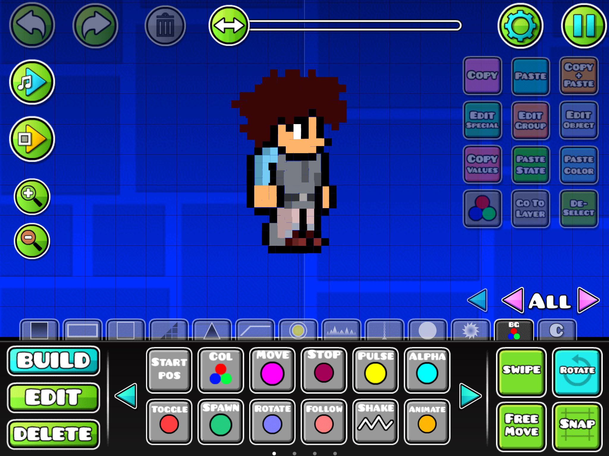 I made Terraria pixel art in Geometry Dash! Spent 2 hours. What do you