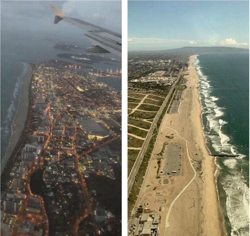 I took pictures of the East Coast (Miami) and the West Coast (Los