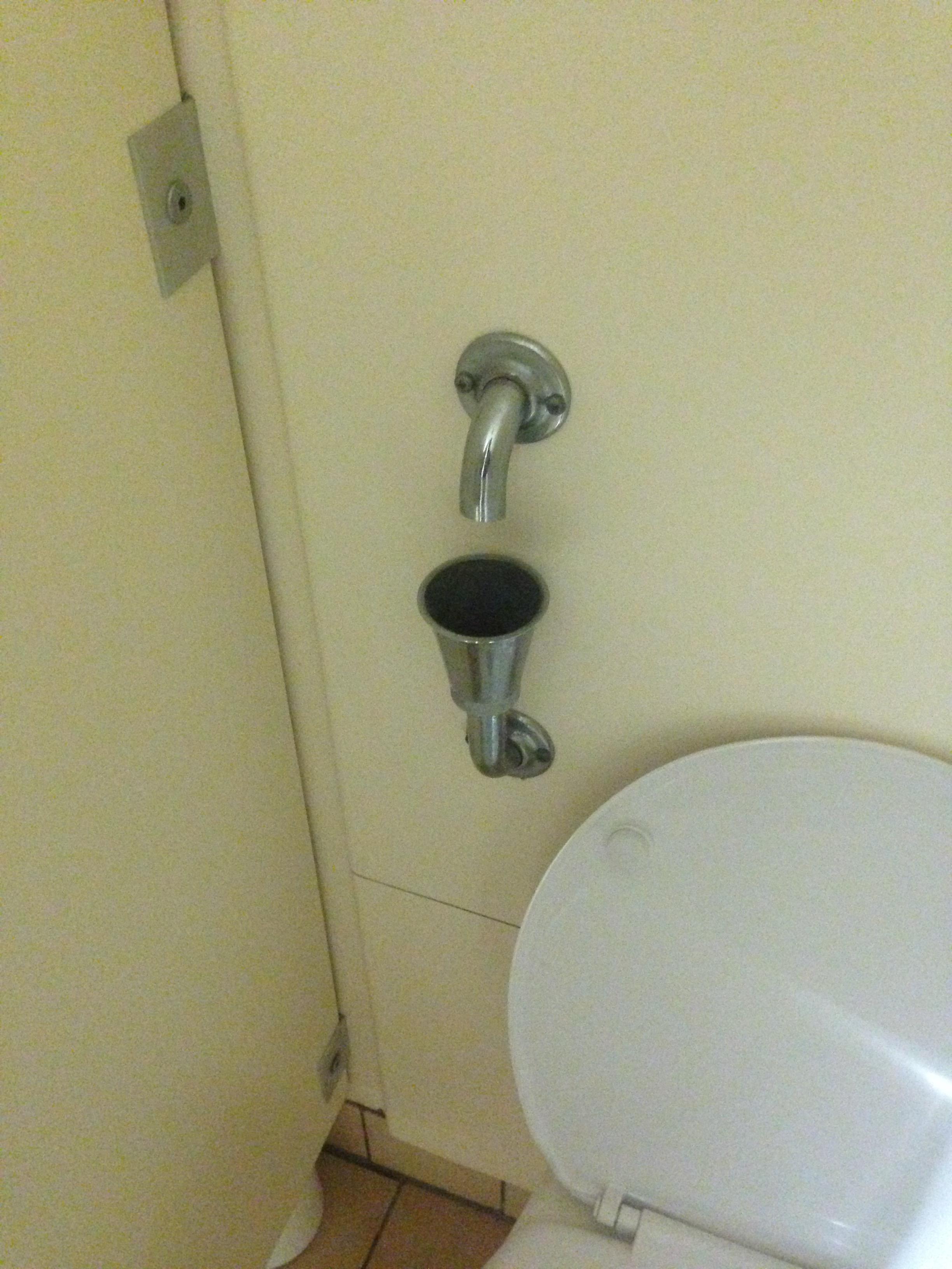 What is this overflow/funnel thing on this public toilet?[UK] r