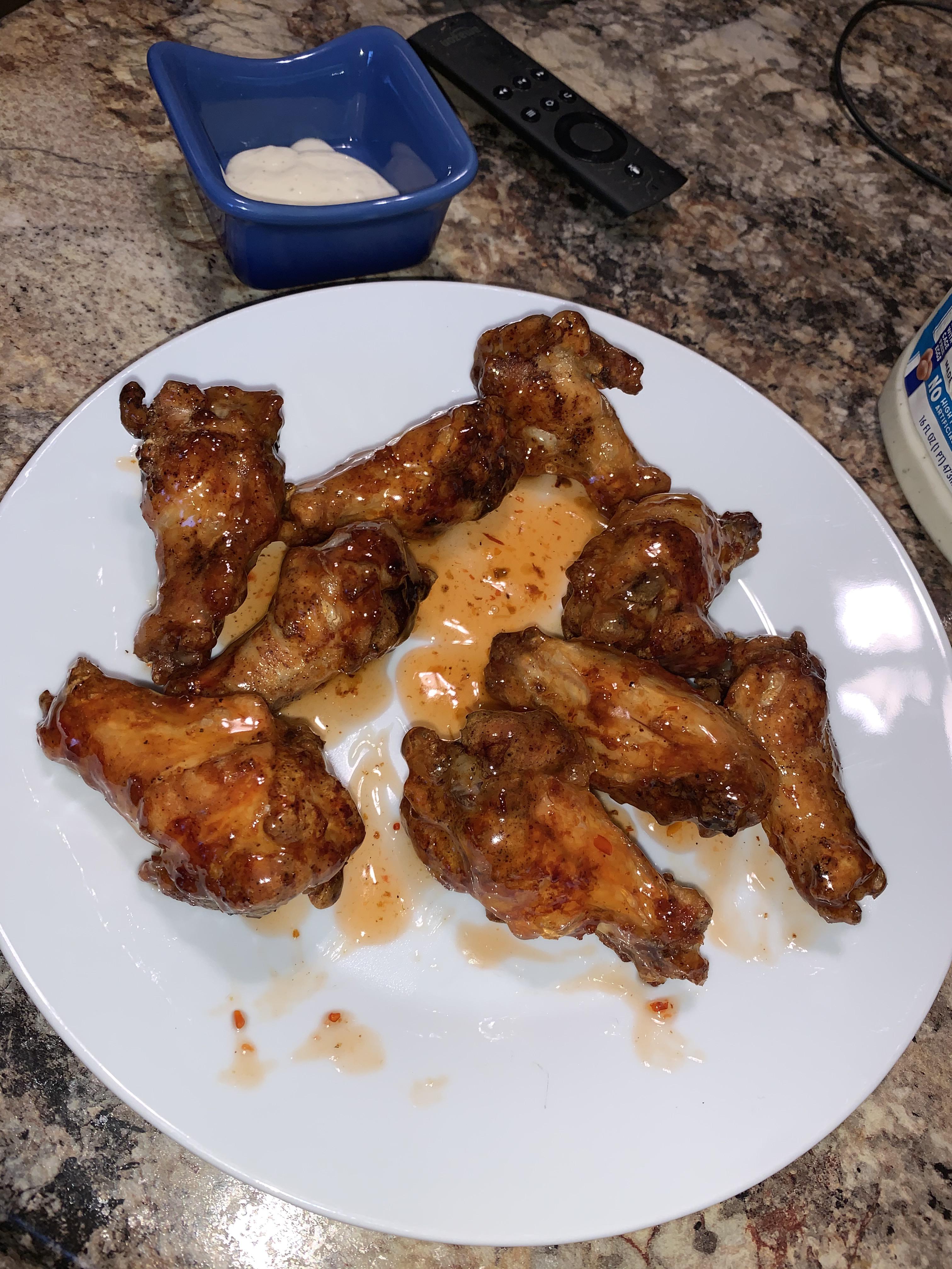 Thai inspired sweet chili sauce wings r/airfryer