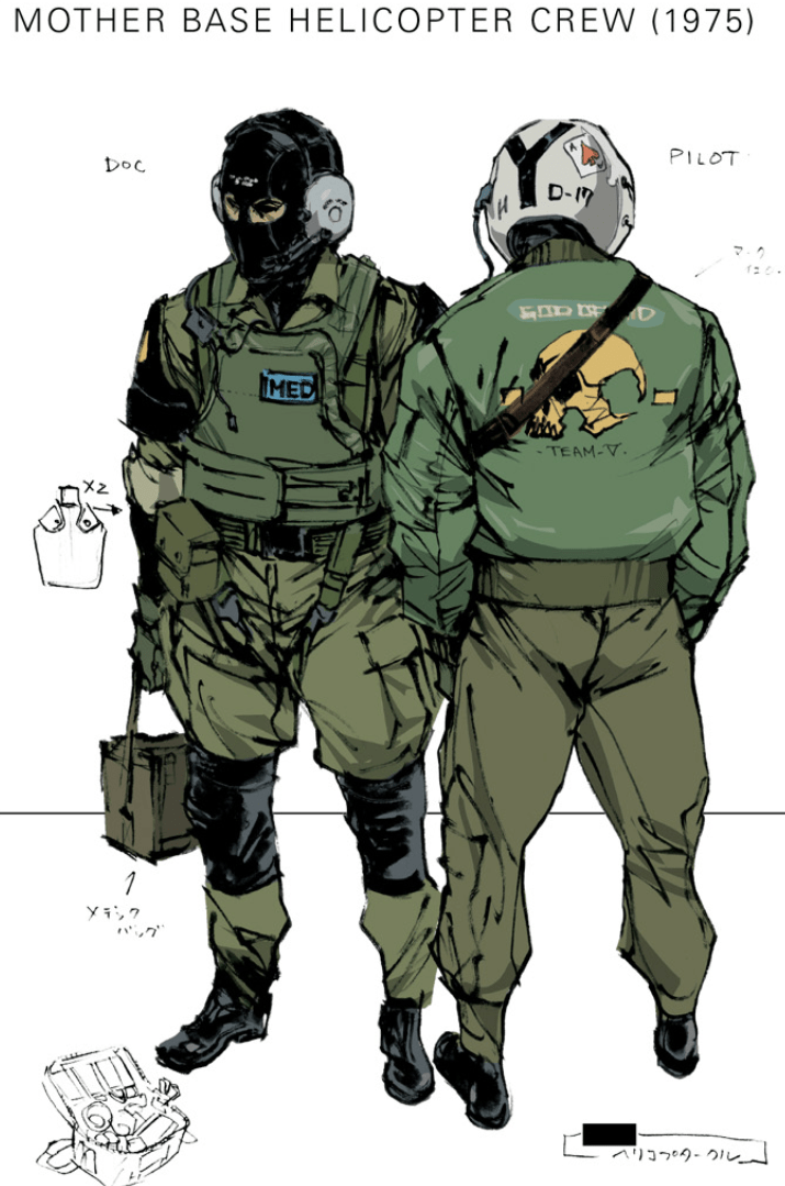 Medic and Morpho concept art from "The Art of Metal Gear Solid V" r