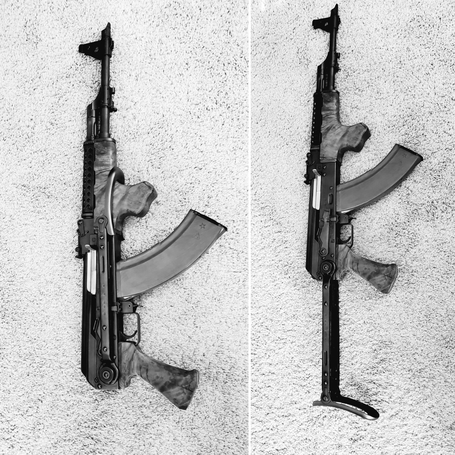 Finished it up. Handmade wood furniture and pistol grip for my zastava