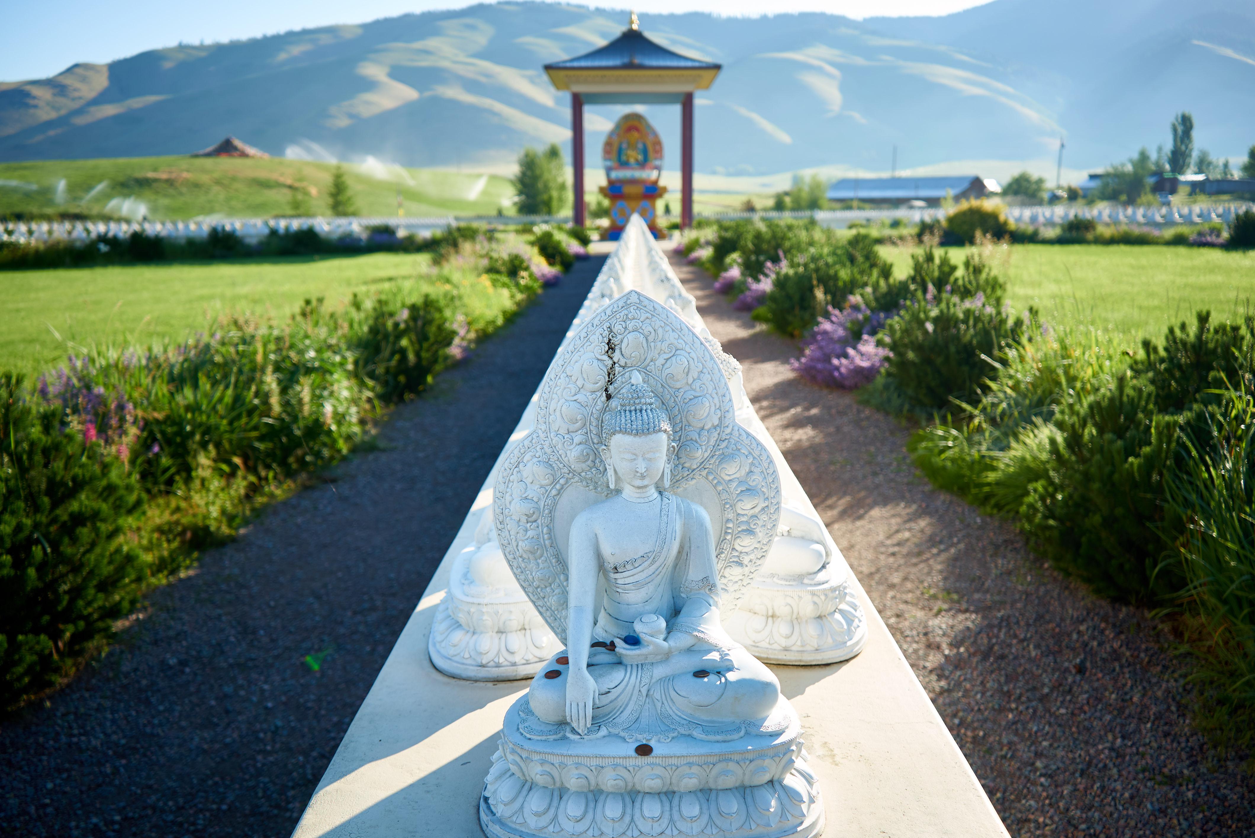 Ewam Garden of One Thousand Buddhas north of Missoula, Montana. A very