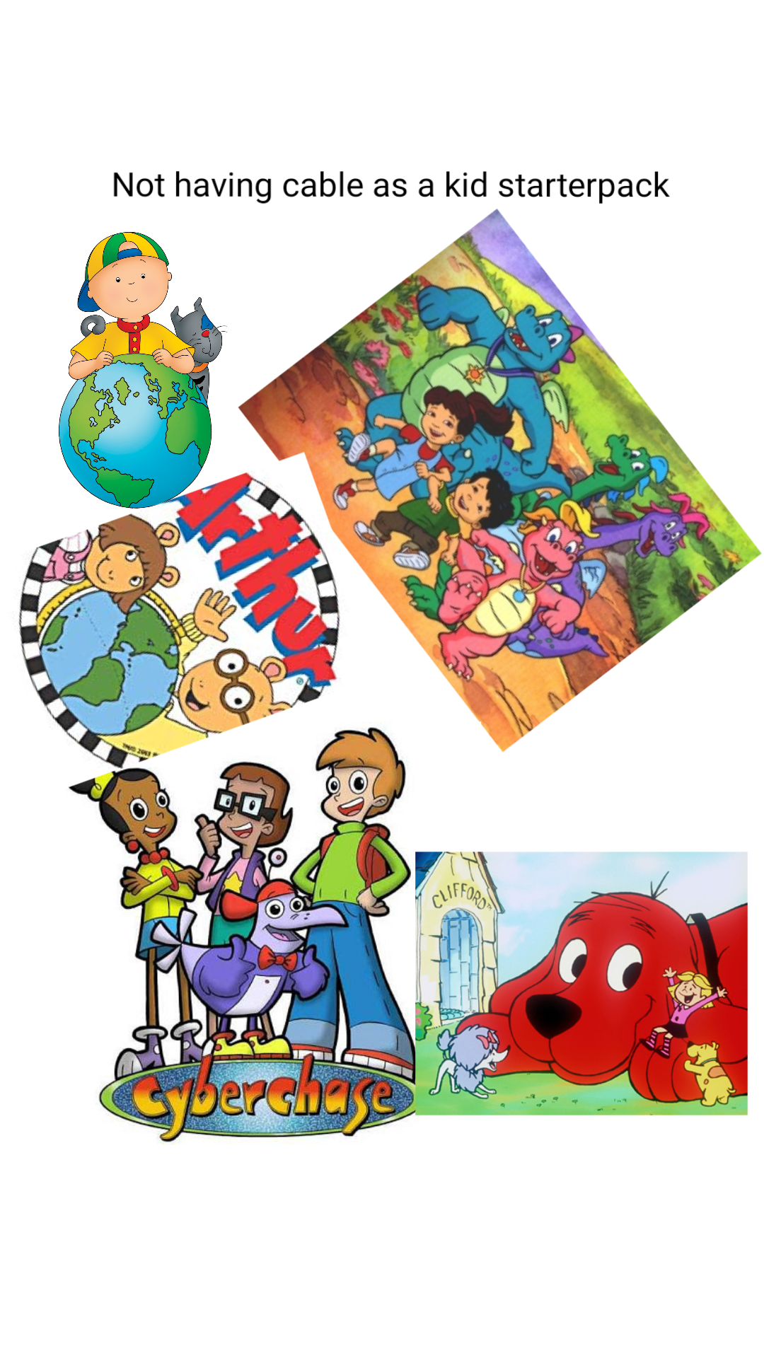 Growing up without cable starterpack r/starterpacks