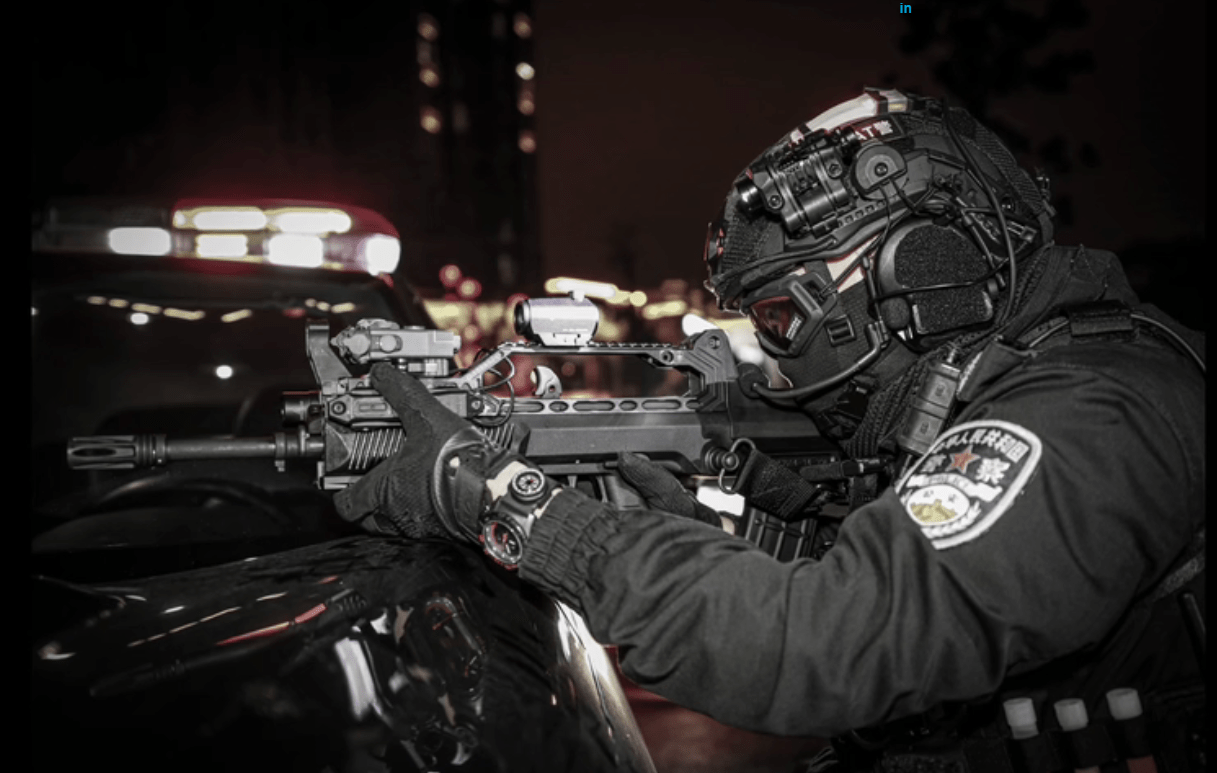 Chinese SWAT wielding QBZ951, taken from the Chineseside of the