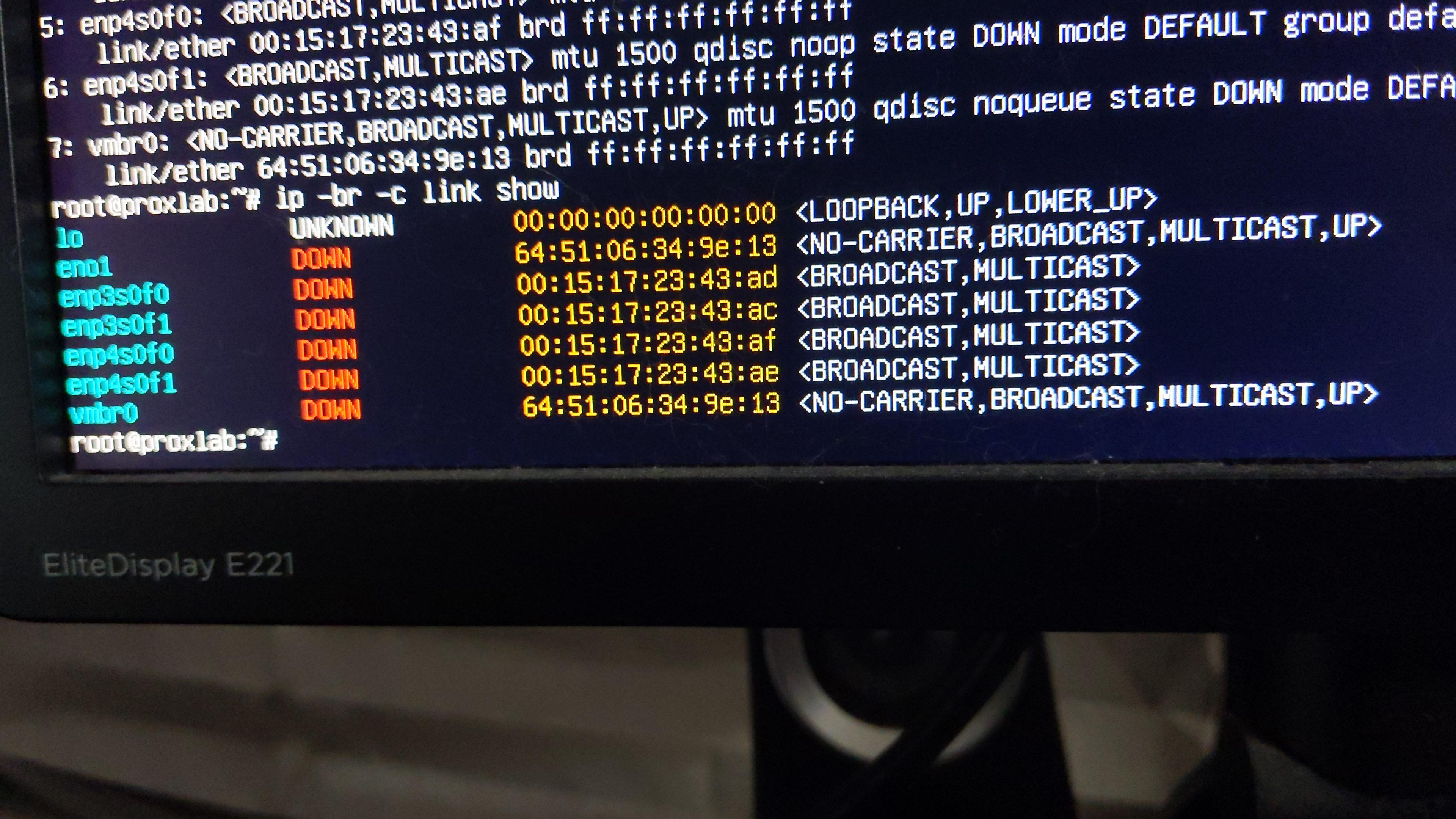 No Carrier, Up Network Interface. : r/Proxmox